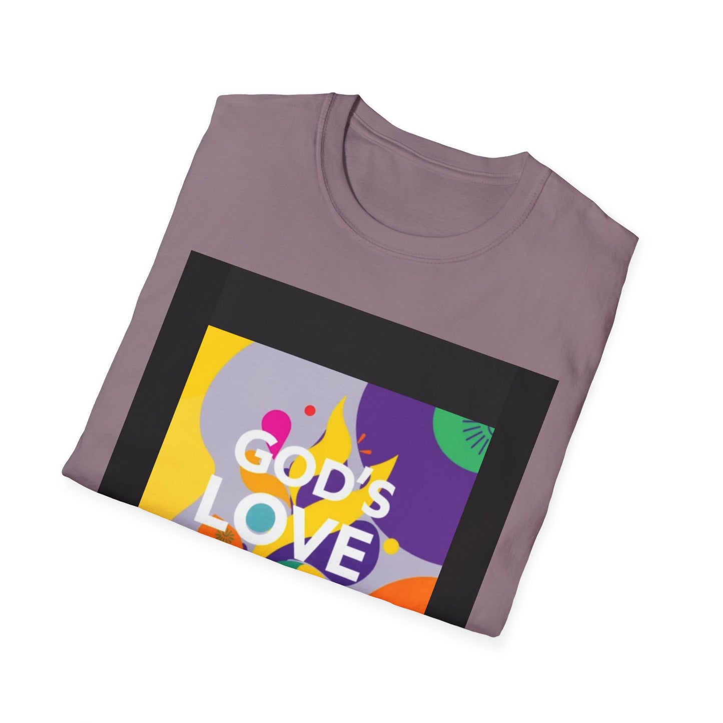 Unisex Softstyle T-Shirt with God's Love Design, Faith Shirt, Inspirational Tee, Christian Apparel, Gift for Believers, Everyday Wear