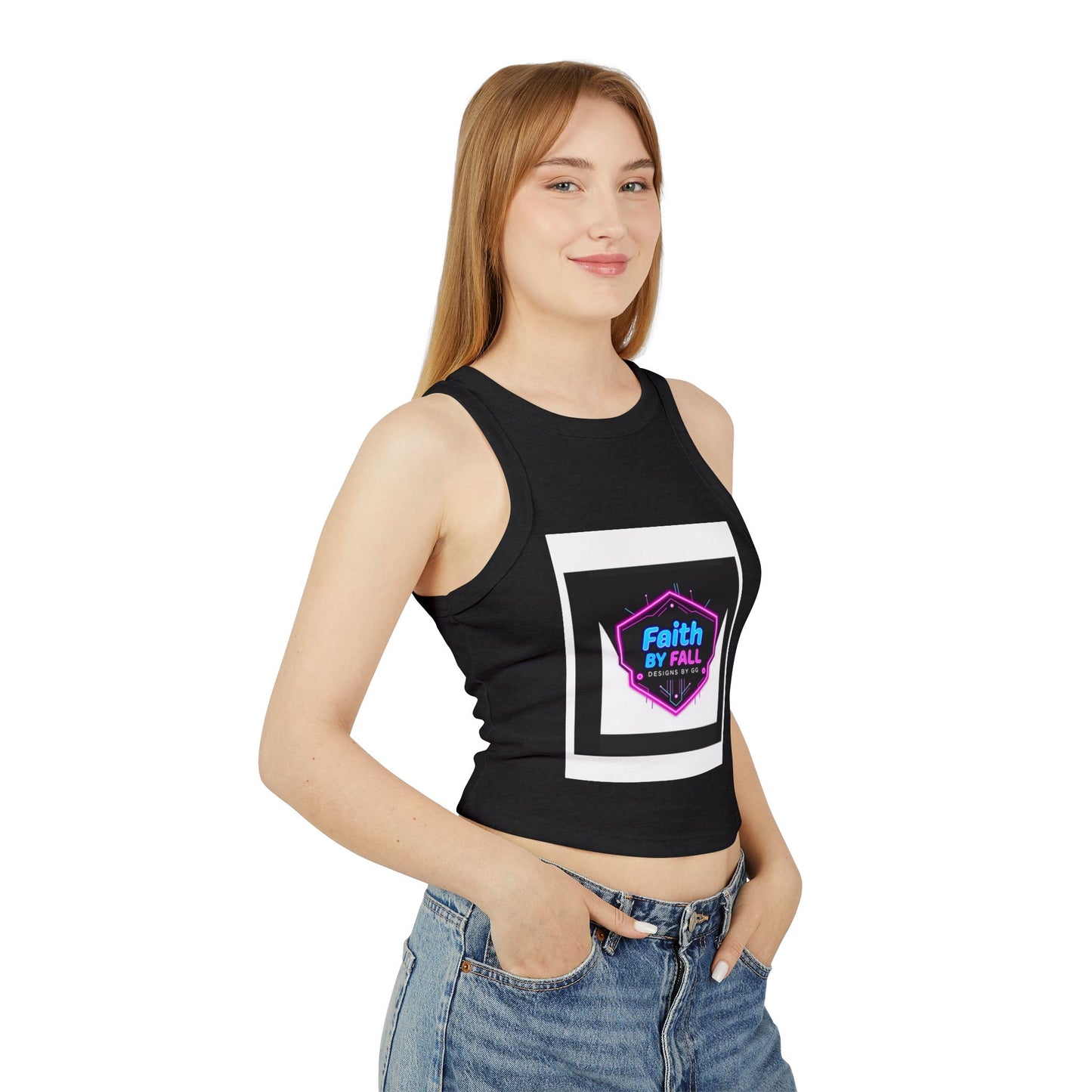 Faith by Fall Women's Crop Tank, Stylish Summer Top, Festival Wear, Workout Gear, Fashionable Gift for Her