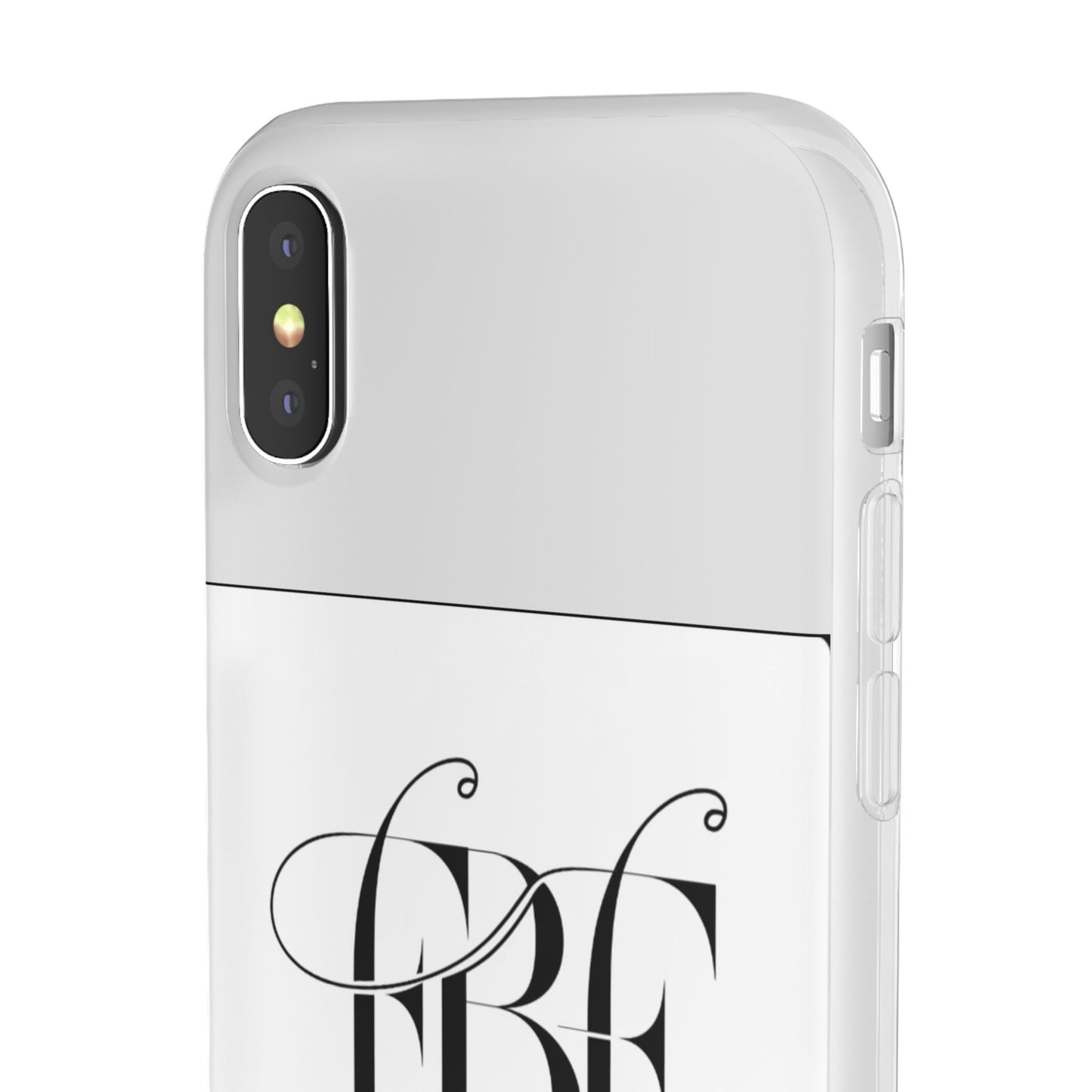 Chic Flexi Phone Case with Fashion Label Design