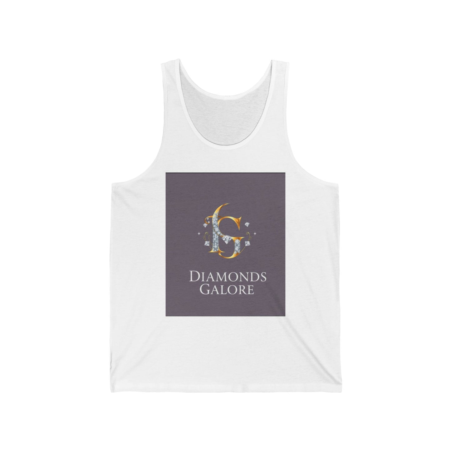 Diamonds Galore Unisex Tank Top, Casual Summer Wear, Perfect for Festivals, Gifts for Her, Beach Vibes, Trendy Layering Piece