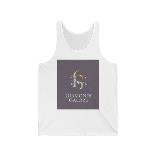 Diamonds Galore Unisex Tank Top, Casual Summer Wear, Perfect for Festivals, Gifts for Her, Beach Vibes, Trendy Layering Piece