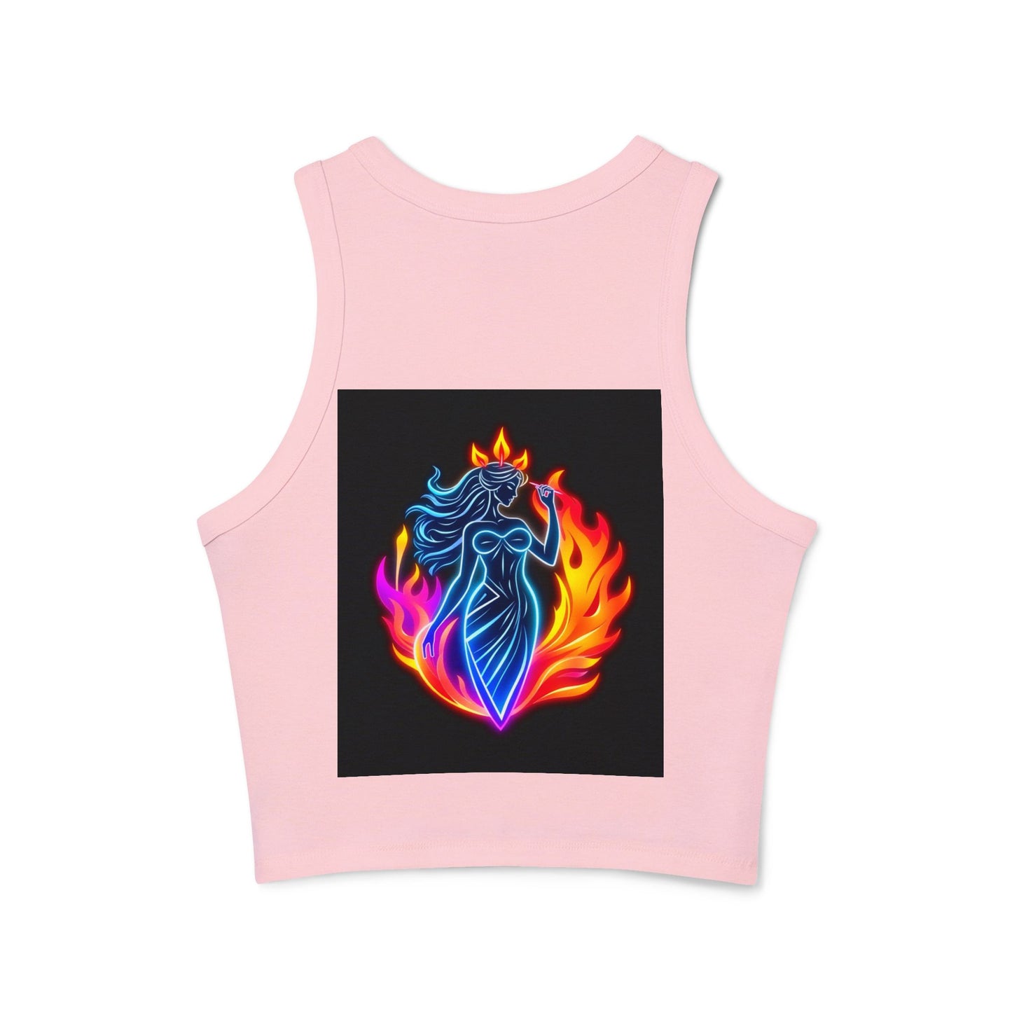 Flame Goddess Tank — Women's Racerback Crop Tank Top