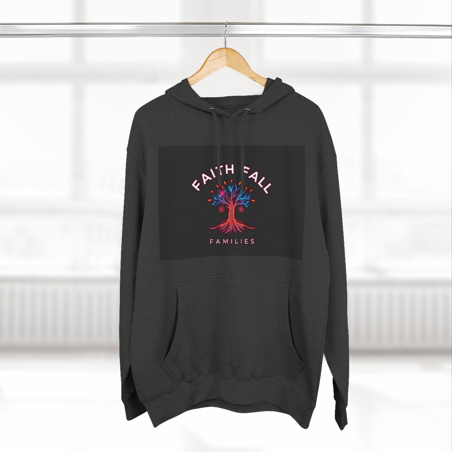 Faith Fall Families Fleece Hoodie, Gift for Faithful Friends, Cozy Layer, Casual Wear, Fall Fashion, Trendy Outfits, Family Gatherings