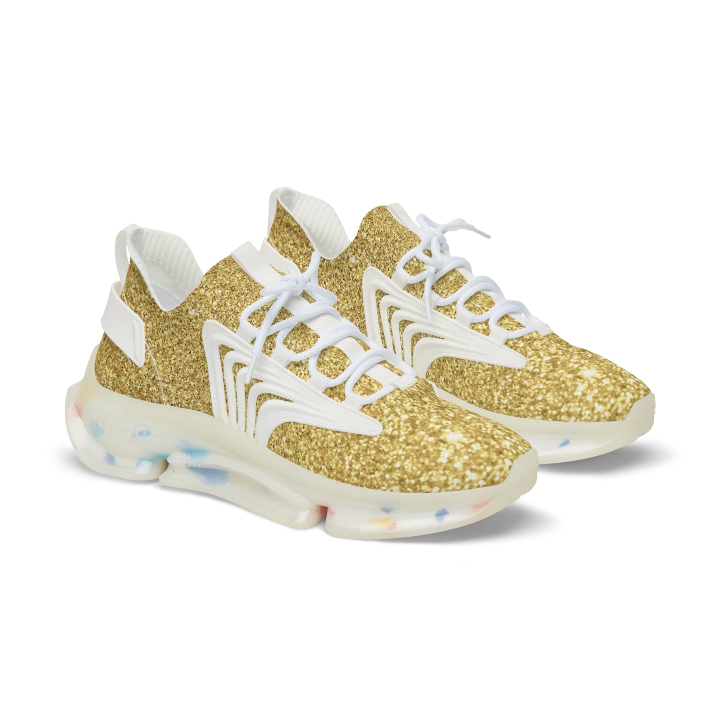 Golden glitter Men's Mesh Sneakers