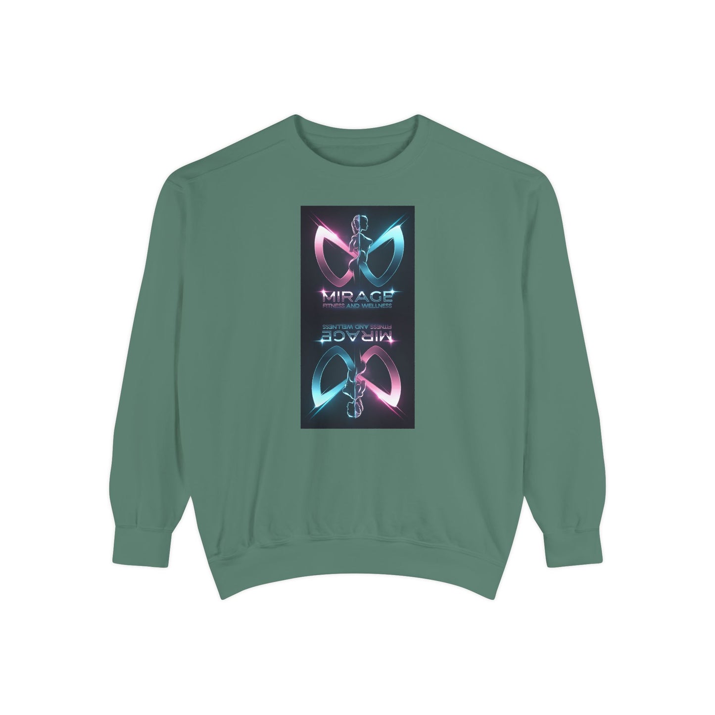 Retro Neon Mirage Sweatshirt — 'Mirage' Vaporwave Graphic Crewneck