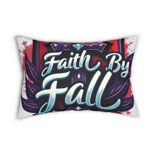 Faith By Fall Decorative Lumbar Pillow - Christian Home Decor