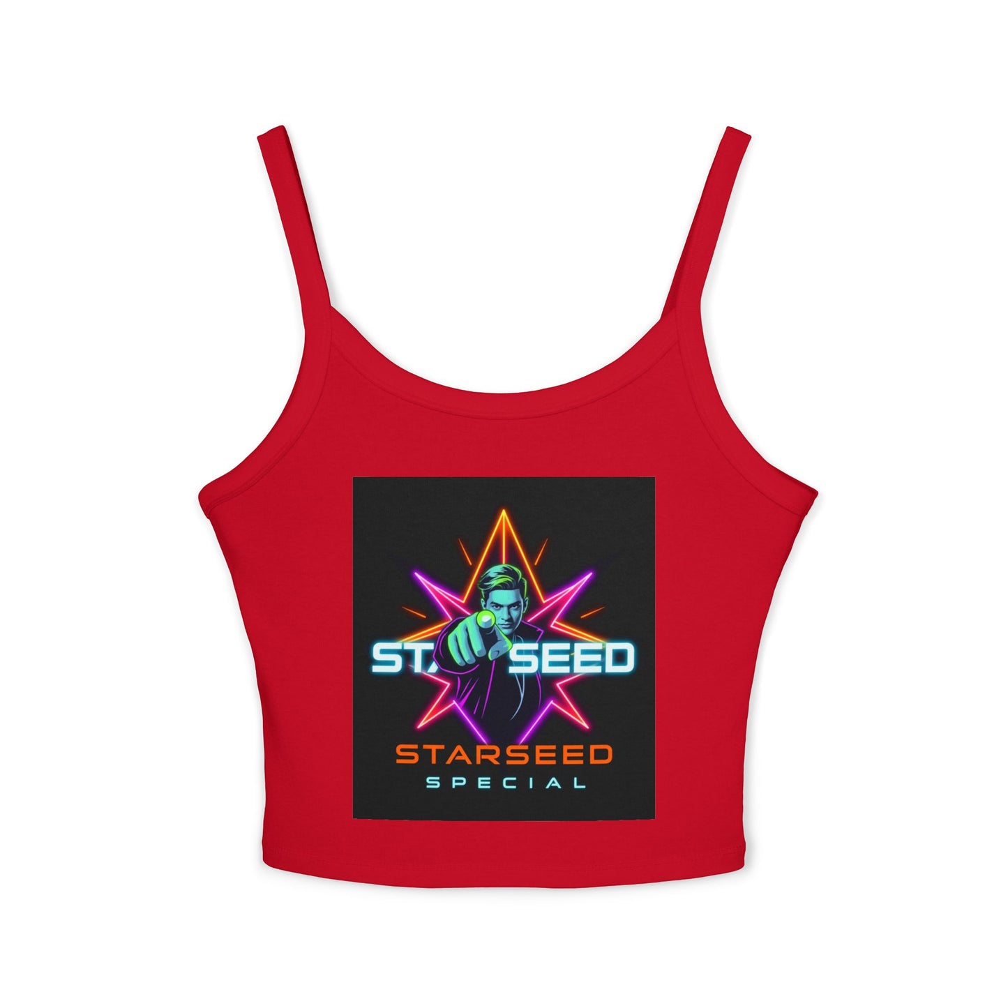 Starseed Graphic Tank Top, Women's Spaghetti Strap Top, Boho Style, Festival Attire, Summer Fashion, Gift for Her