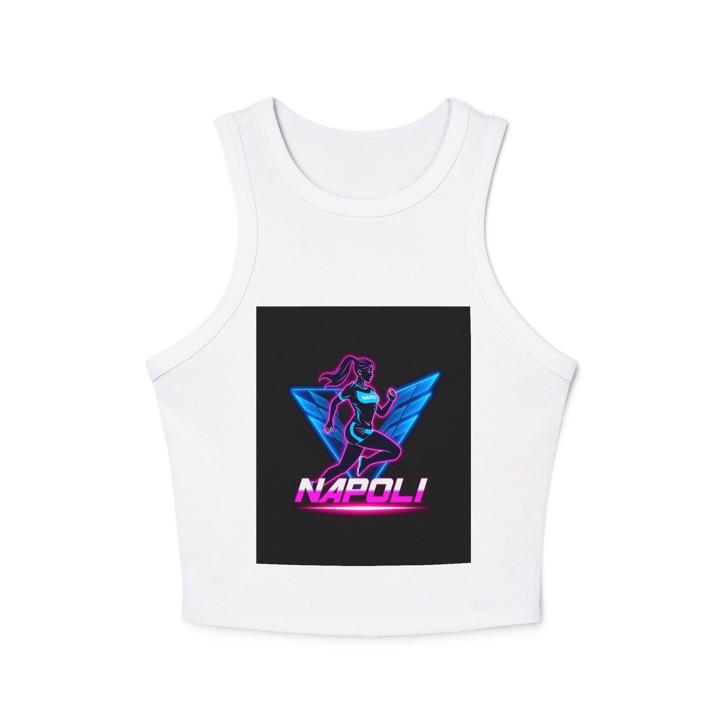 Vintage Napoli Racer Tank Top for Women, Trendy Summer Top, Athletic Wear, Casual Beach Outfit, Retro Graphic Competitive Apparel