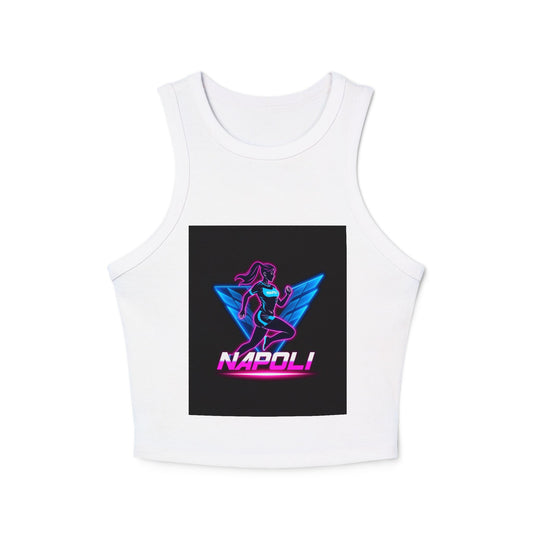 Vintage Napoli Racer Tank Top for Women, Trendy Summer Top, Athletic Wear, Casual Beach Outfit, Retro Graphic Competitive Apparel