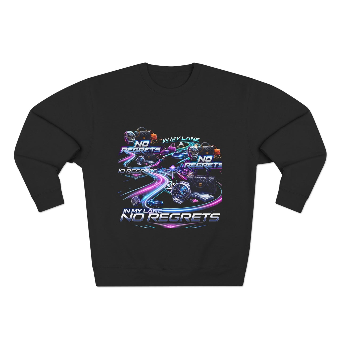 No Regrets Retro Vaporwave Crewneck Sweatshirt
