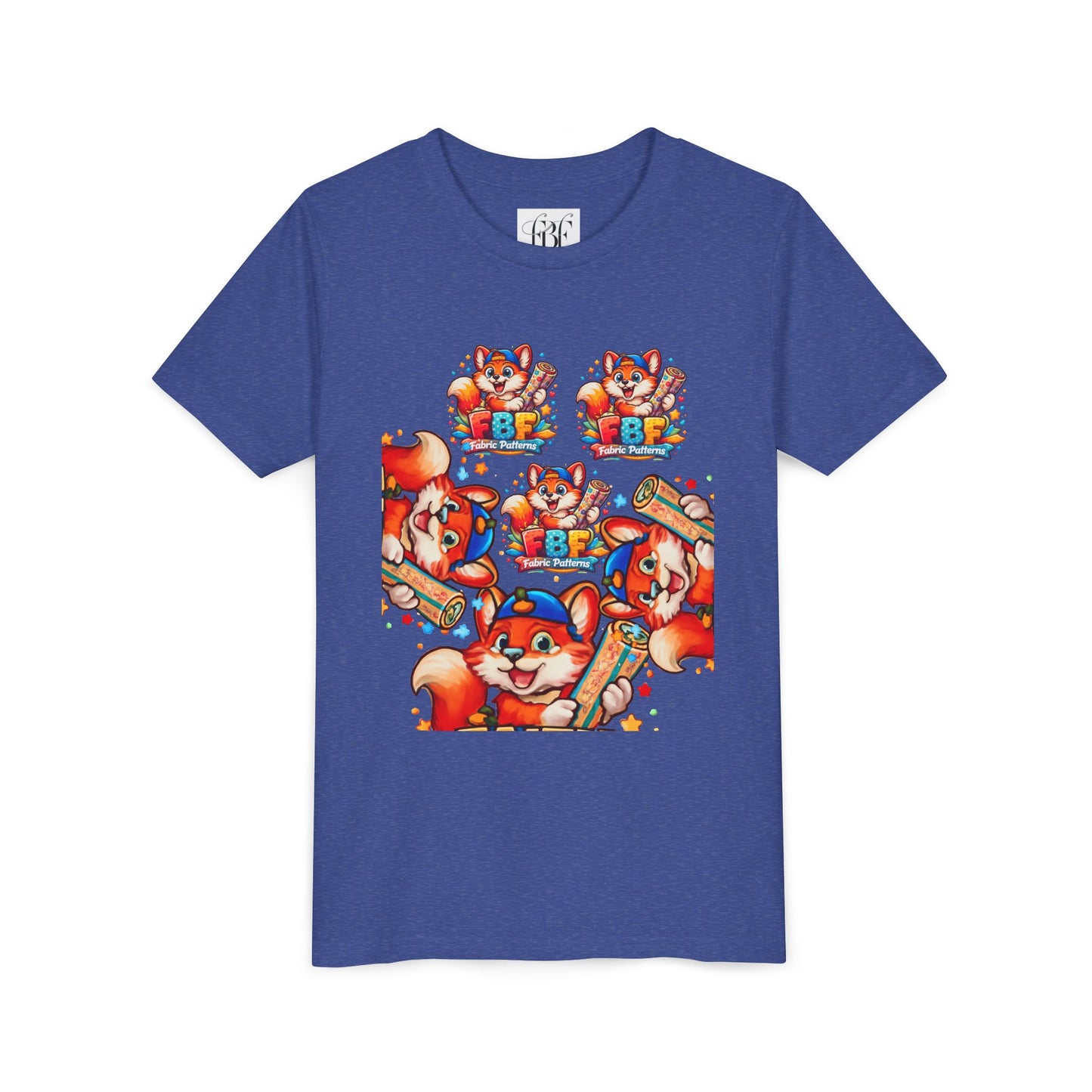 Youth Tee — Colorful Cartoon Fox 'FBF' Logo Kids Shirt