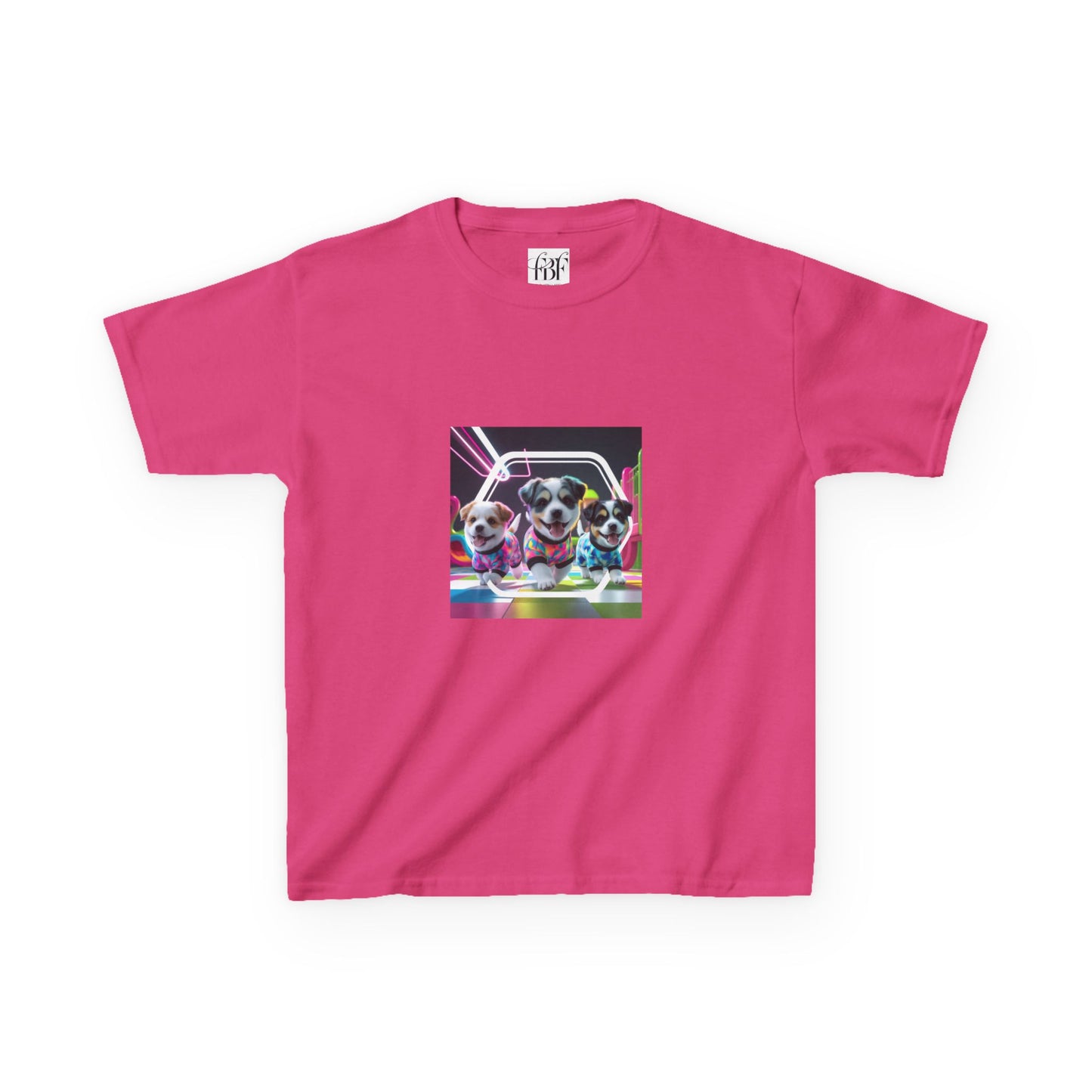 Colorful Dog-Themed Kids Tee - 'Unity Fun' Design