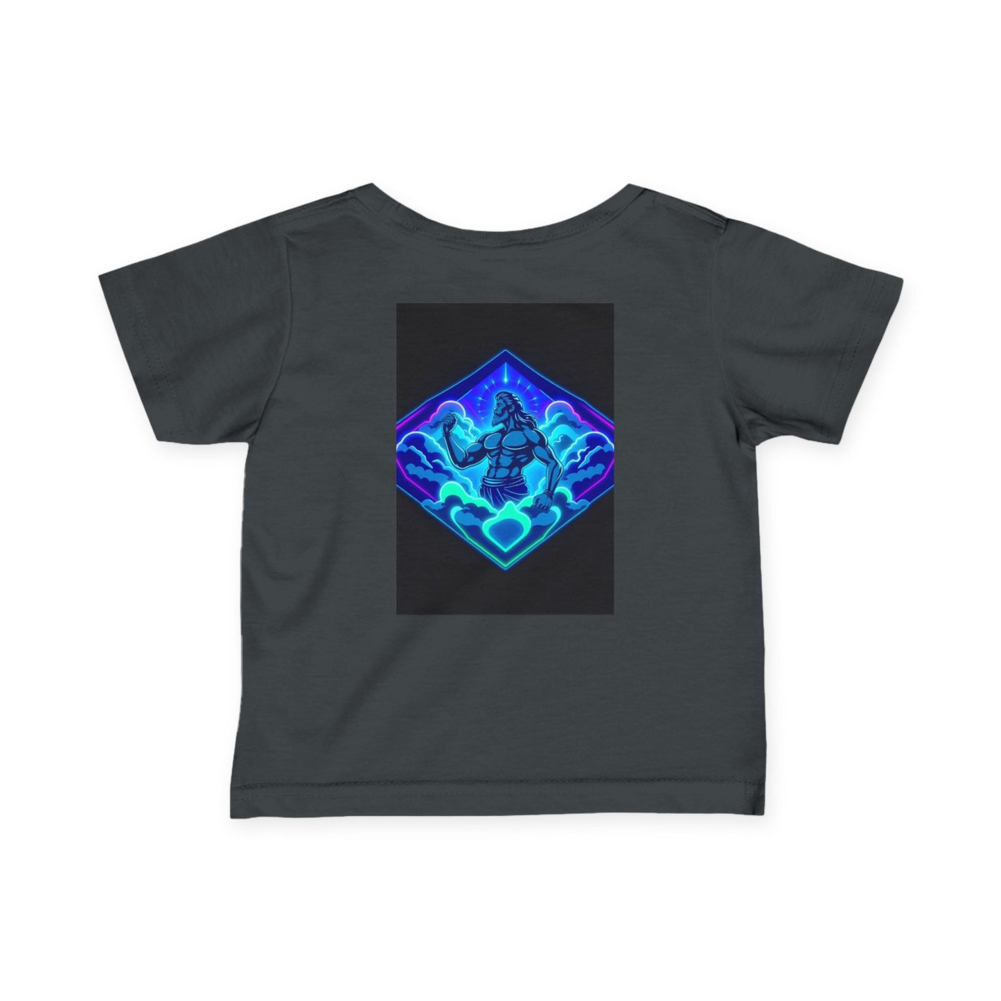 Infant Tee — "Alpha Is the Omega" Neon Christian Baby Shirt