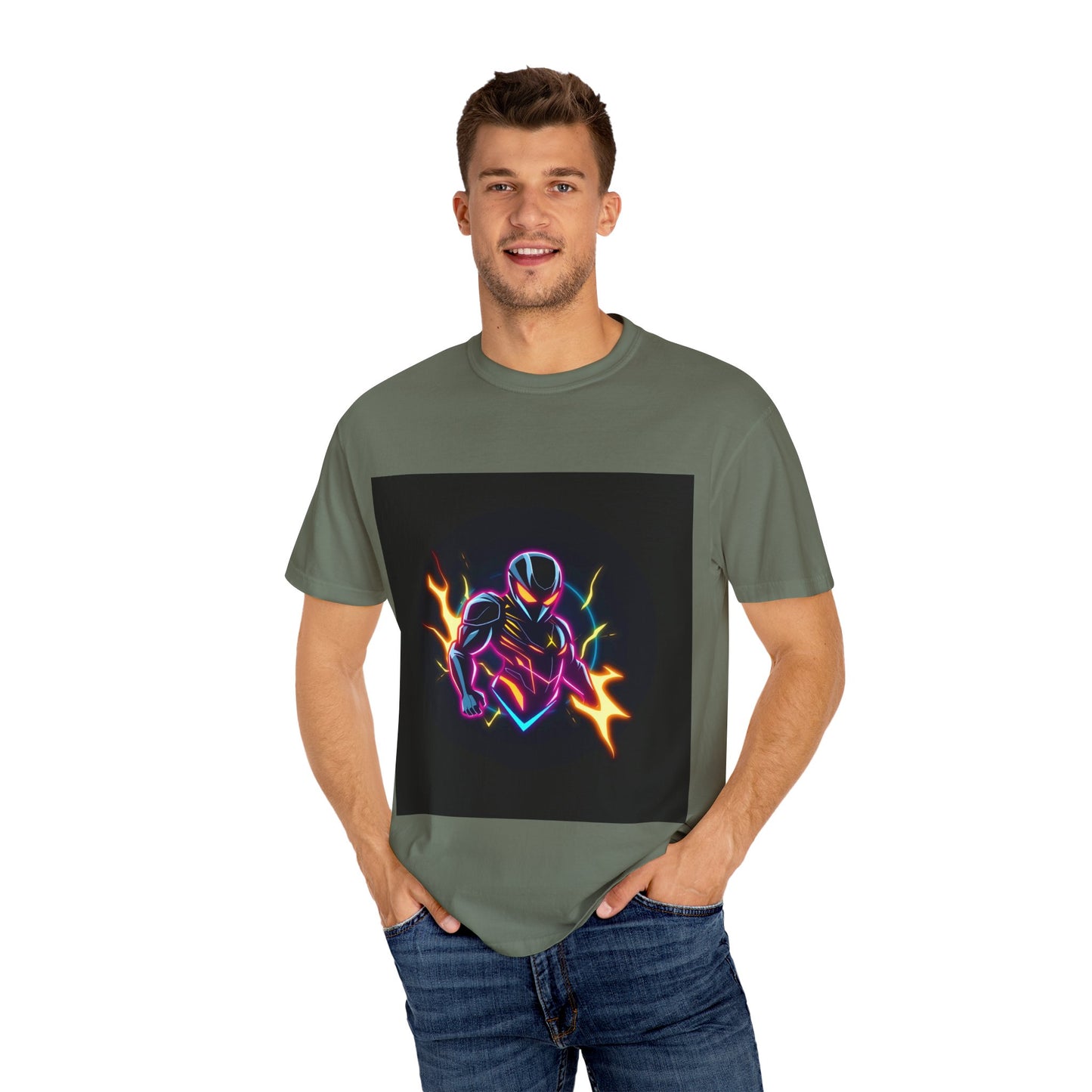 Vibrant Unisex Graphic T-Shirt, Cosmic Dreams Tee, Retro Neon Shirt, Stylish Casual Wear, Gift for Gamers & Dreamers