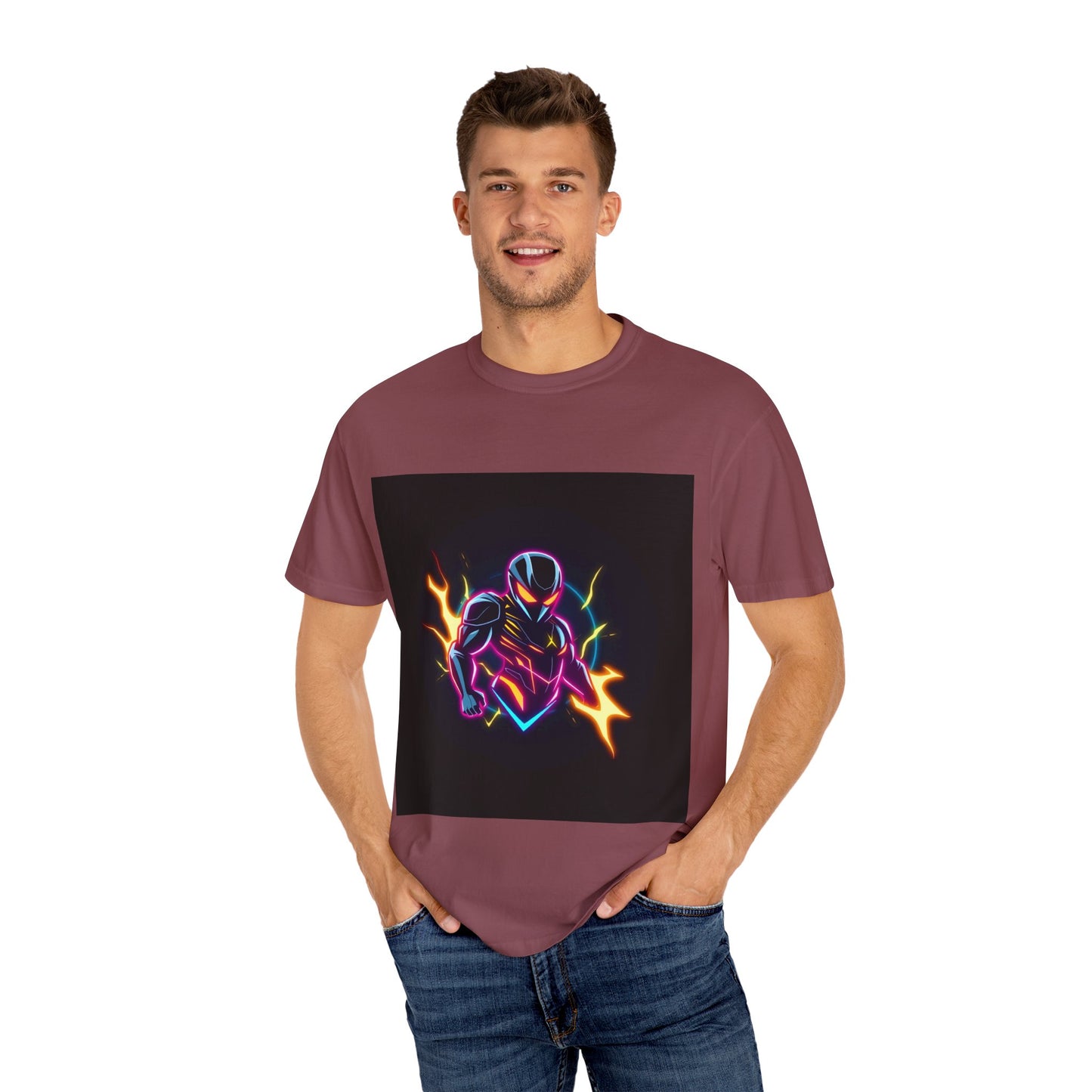 Vibrant Unisex Graphic T-Shirt, Cosmic Dreams Tee, Retro Neon Shirt, Stylish Casual Wear, Gift for Gamers & Dreamers