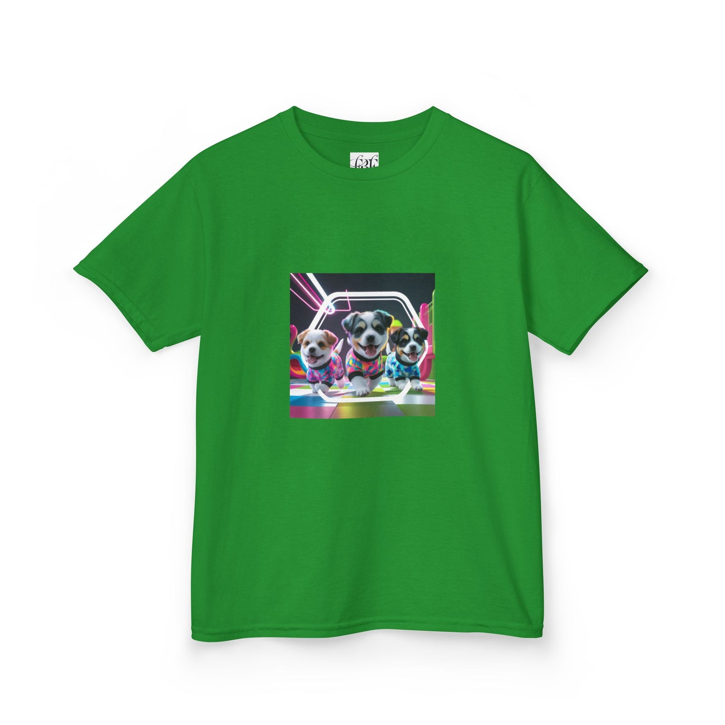 Colorful Dog-Themed Kids Tee - 'Unity Fun' Design