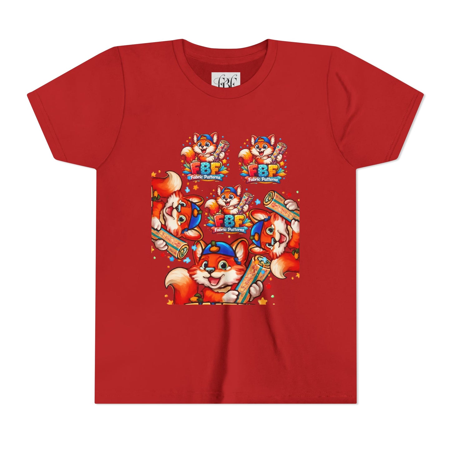Youth Tee — Colorful Cartoon Fox 'FBF' Logo Kids Shirt