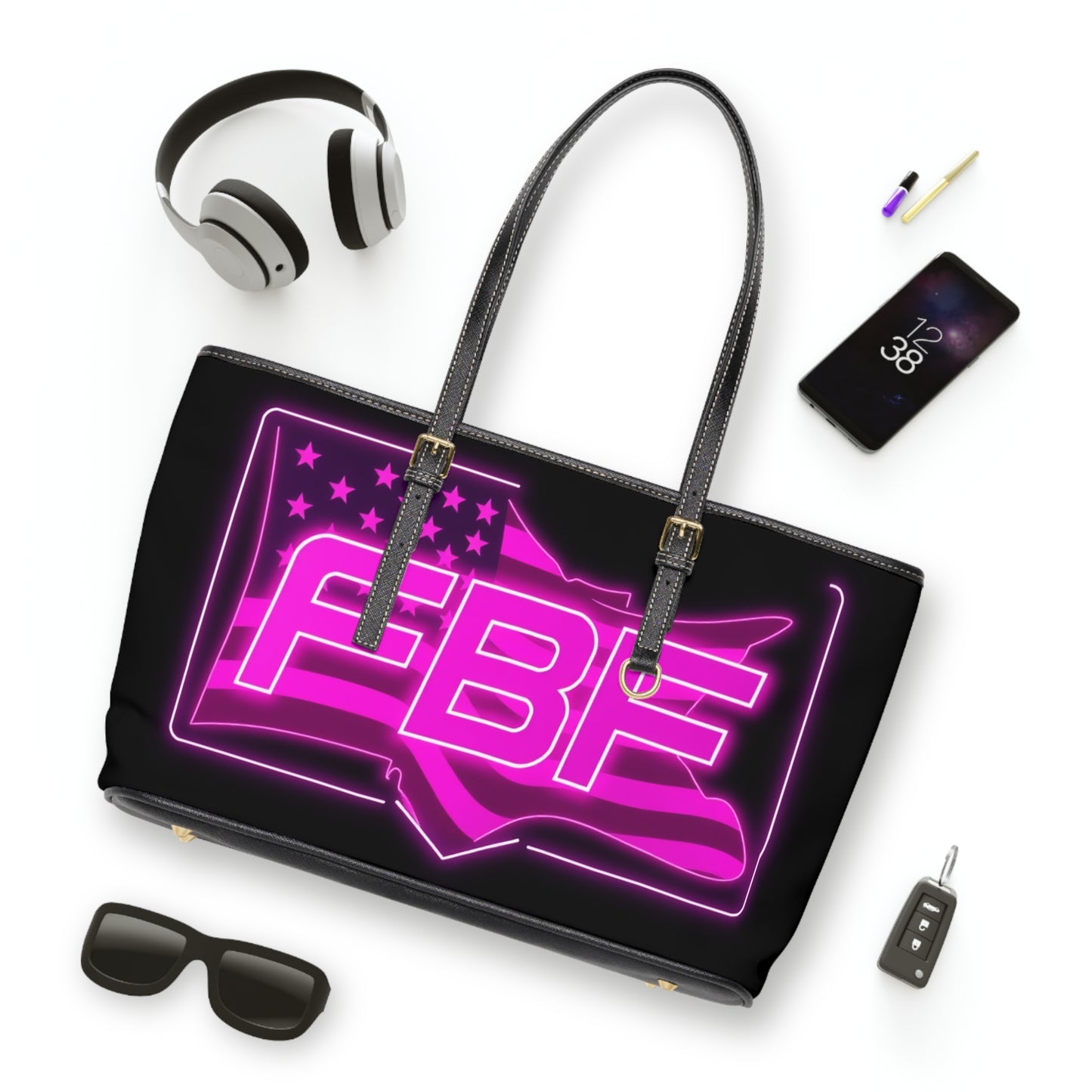 Vibrant PU Leather Shoulder Bag with Neon FBF Design, Stylish Tote for Daily Use, Perfect Gift for Fashion Lovers, Trendy Handbag, [...]