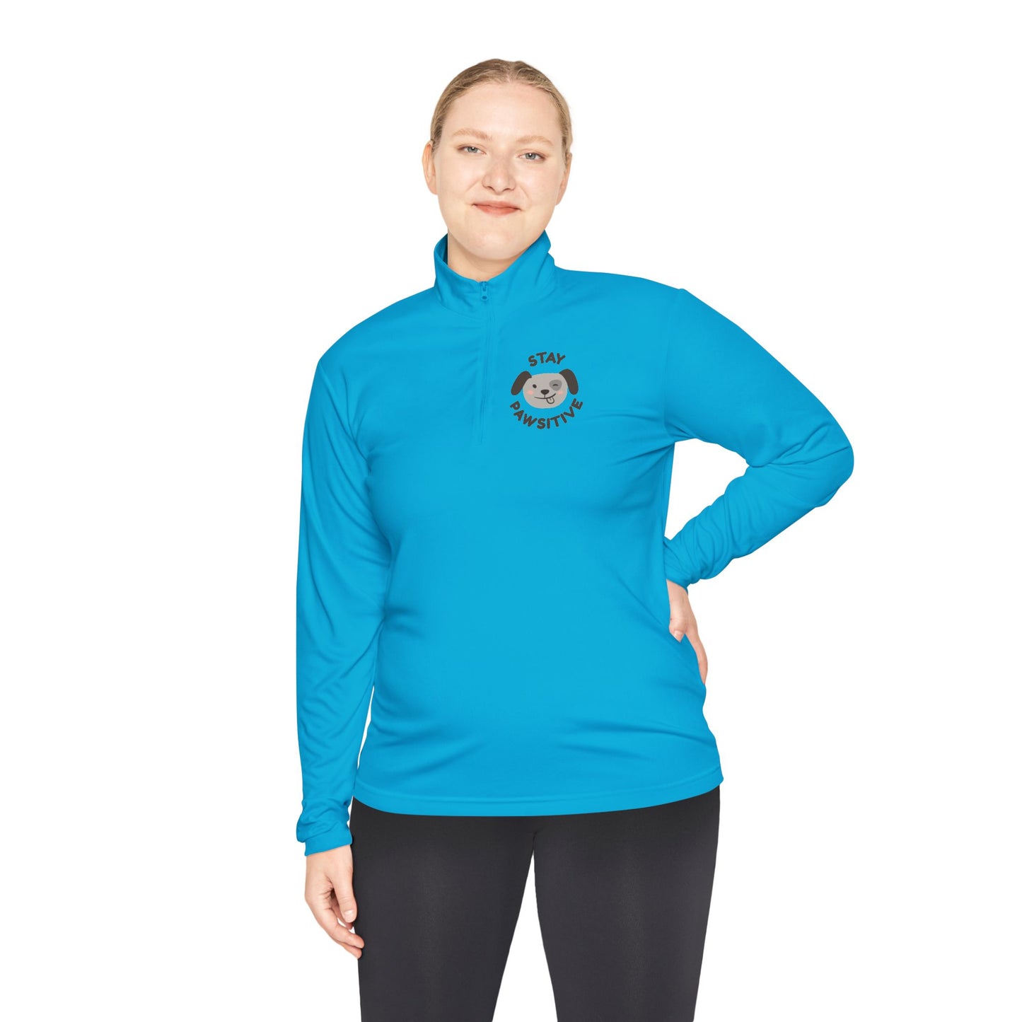 Stay pawsitive  Unisex Quarter-Zip Pullover