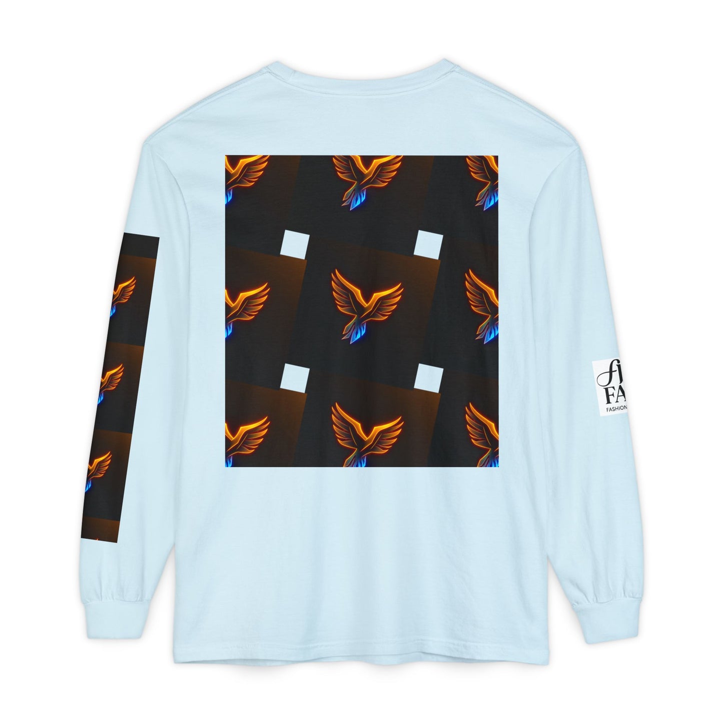 Vibrant Long Sleeve T-Shirt with Phoenix Design - Casual Wear for Bird Lovers, Gifts, Unique Fashion, Everyday Style, Unisex Apparel