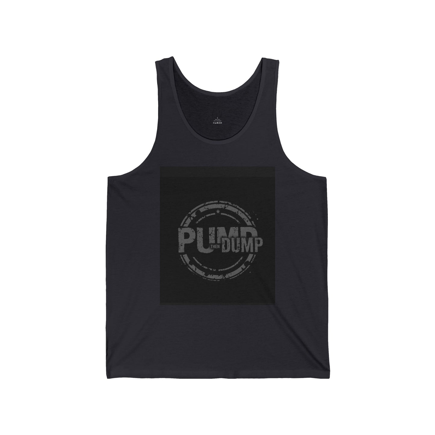 Classic Graphic Jersey Tank Top for Fitness & Casual Wear | Pump & Dump Design, Gym Tank, Unisex Tee, Summer Outfit