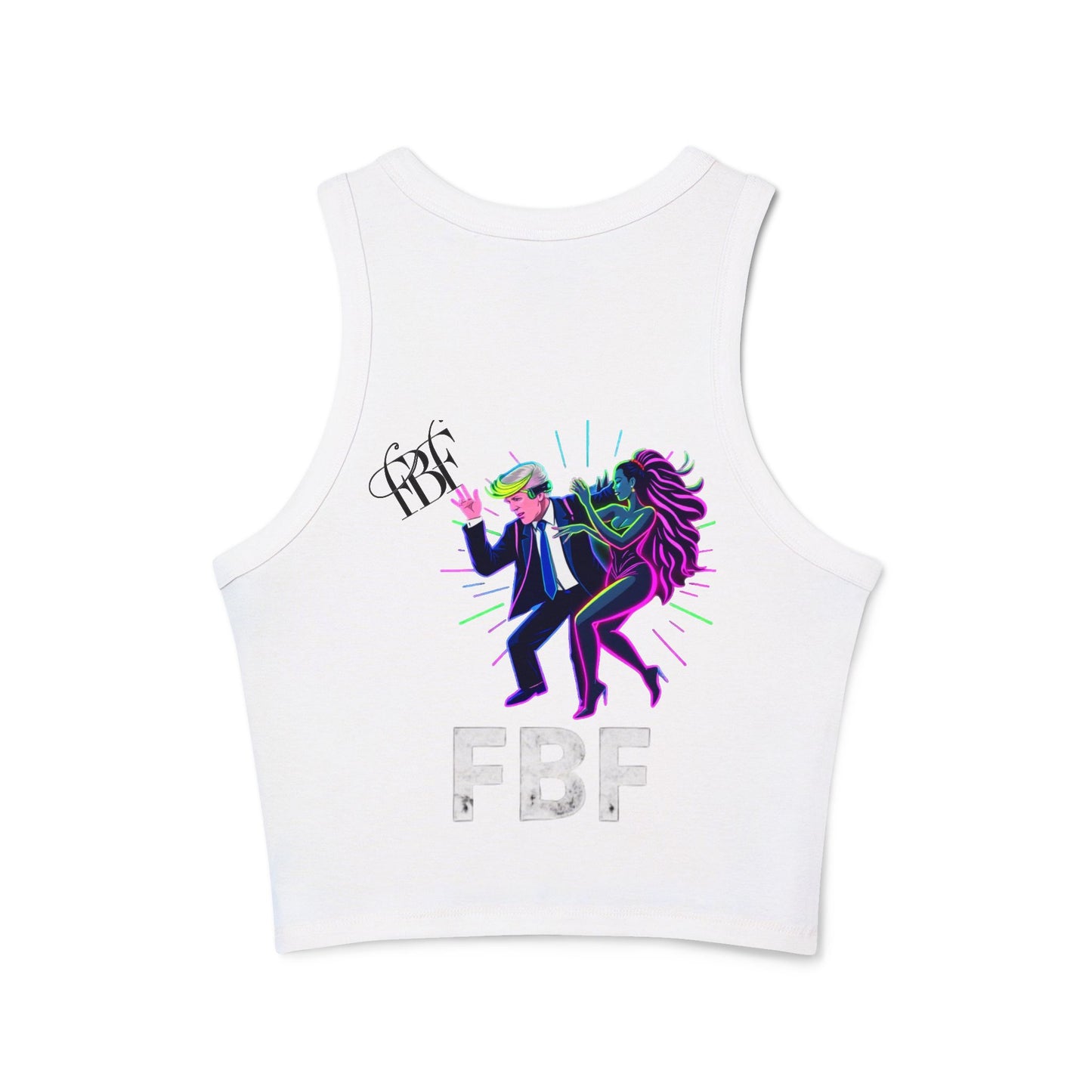 Retro Dance Graphic Tank Top, FBF Vibes, Women's Summer Apparel, Party Wear, Festival Clothing, Unique Graphic Tee