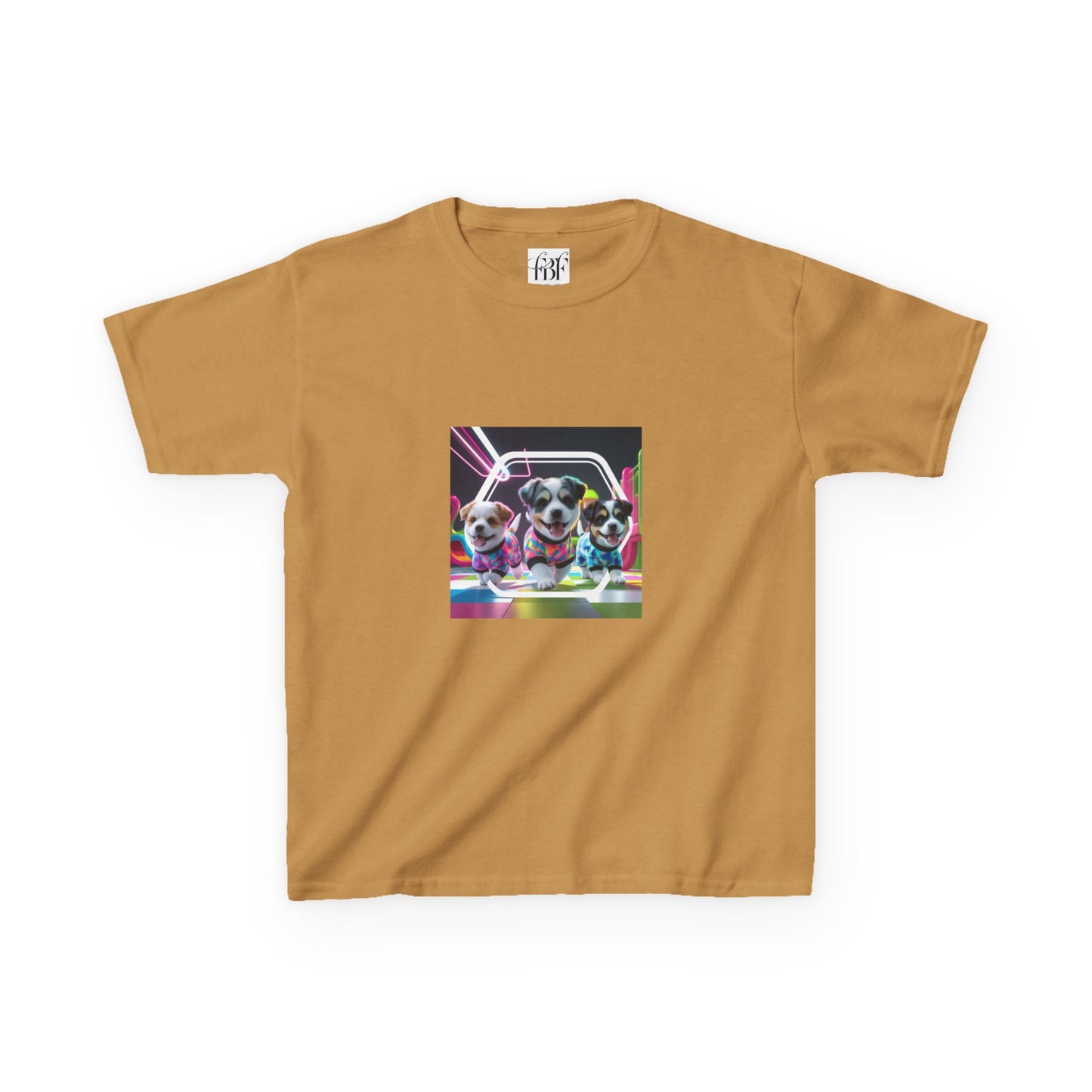 Colorful Dog-Themed Kids Tee - 'Unity Fun' Design