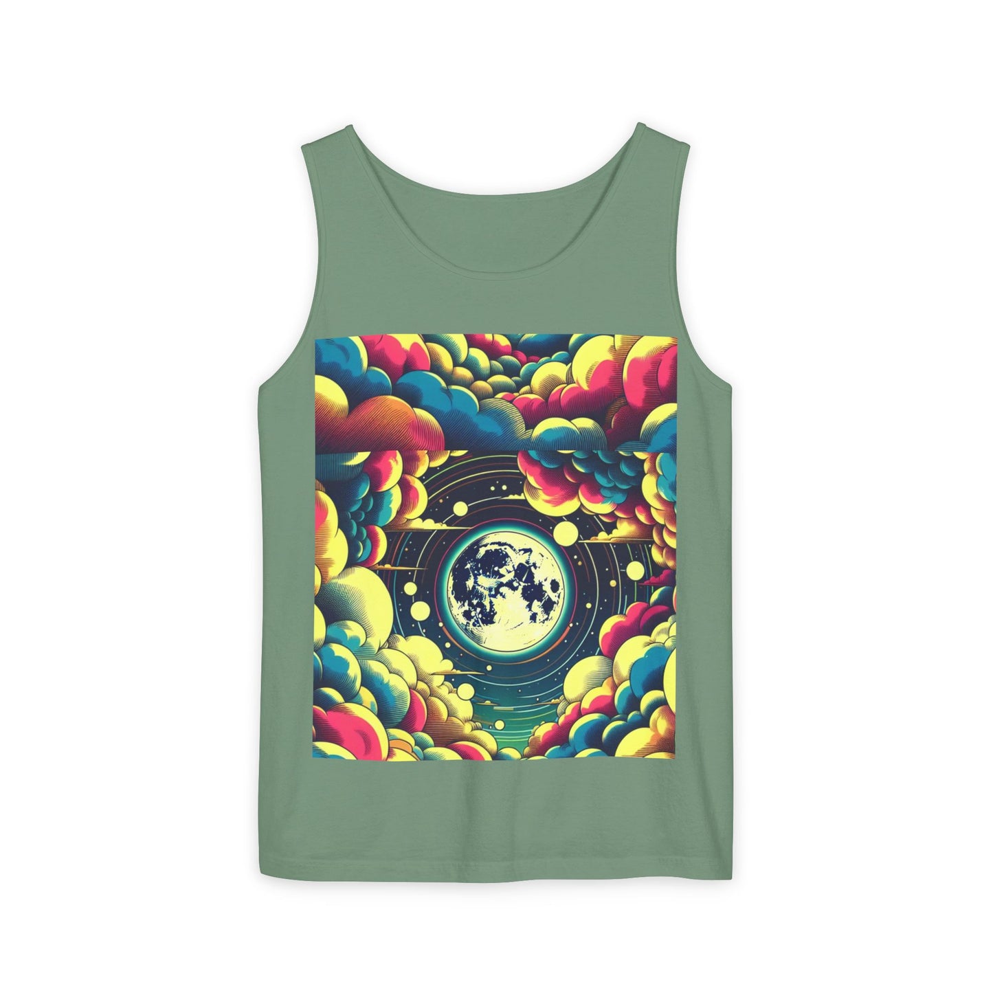 Vibrant Art Tank Top, Colorful Summer Tee, Graphic Beachwear, Boho Casual Top, Unique Gift for Art Lovers, Festival Attire