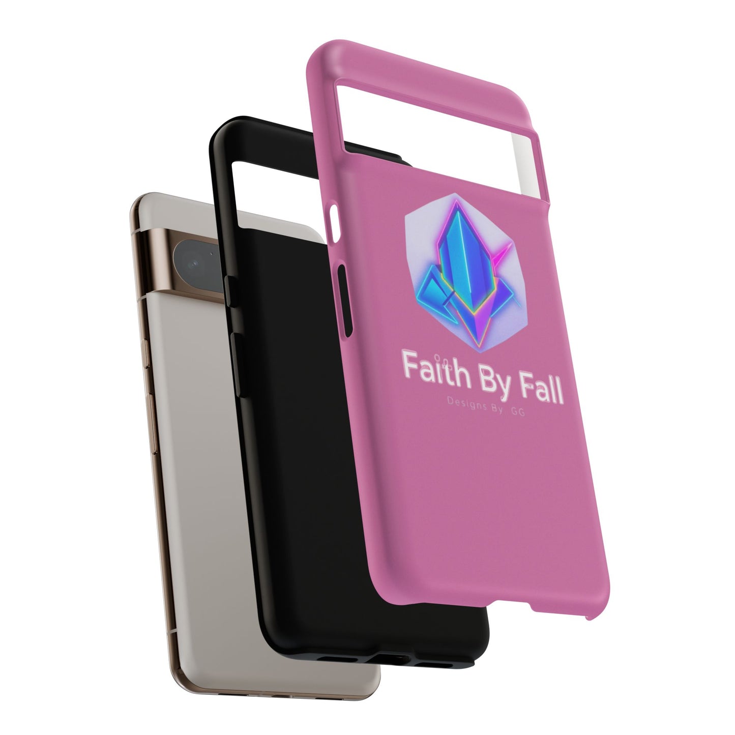 Vibrant Phone Case with Motivational Design - Faith By Fall, Colorful Phone Cover, Customizable Mobile Accessory, Unique Gift Idea, [...]