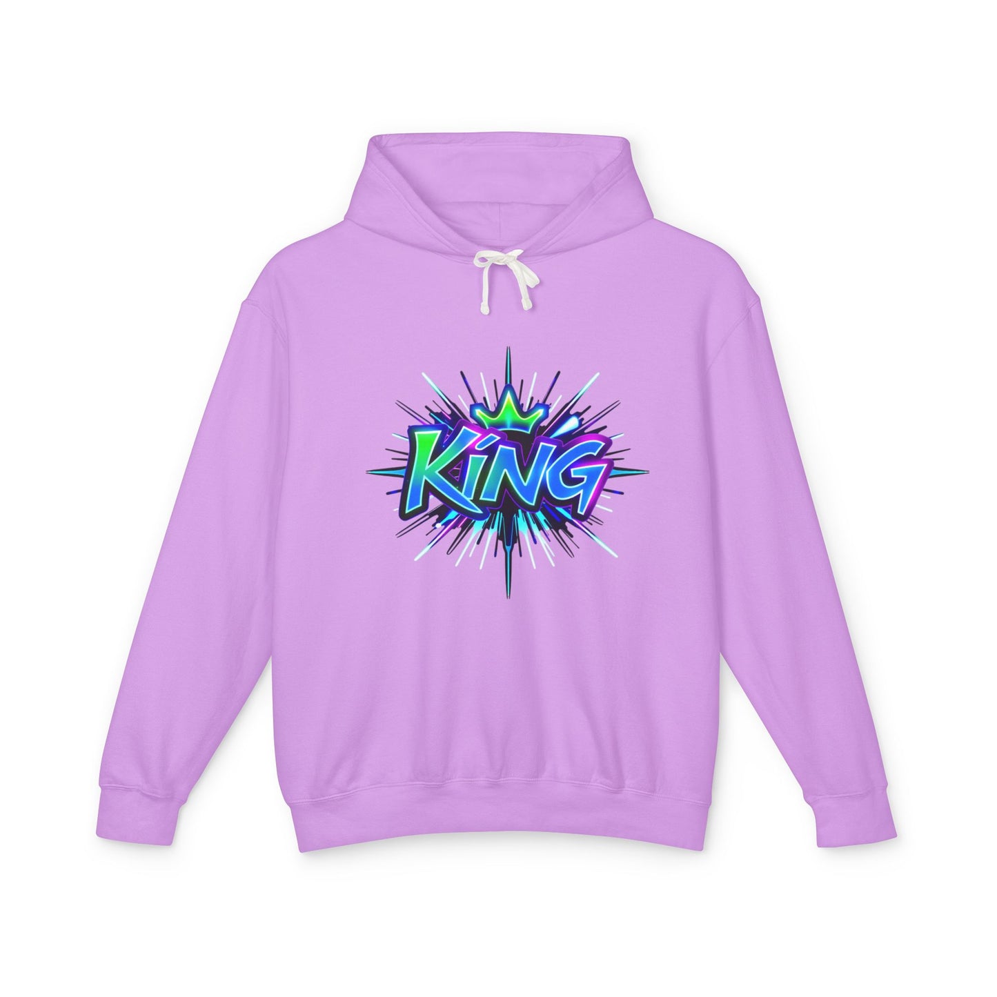 Colorful King Hoodie for Trendy Casual Wear, Unisex Lightweight Sweatshirt for Men & Women, Perfect Gift for Birthdays, Hip Hop Vibes, [...]