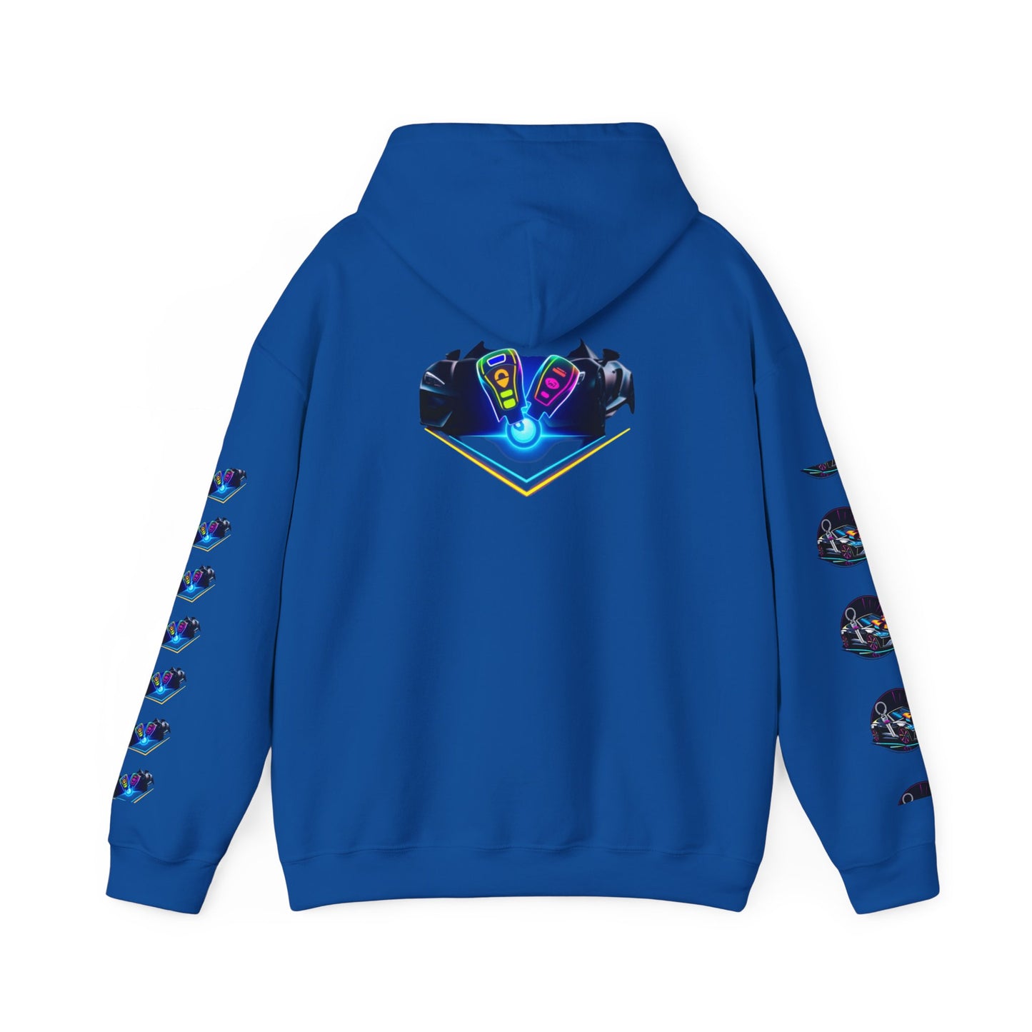 Stylish Unisex Heavy Blend™ Hoodie with Neon Design - Perfect for Winter Fashion & Casual Outings