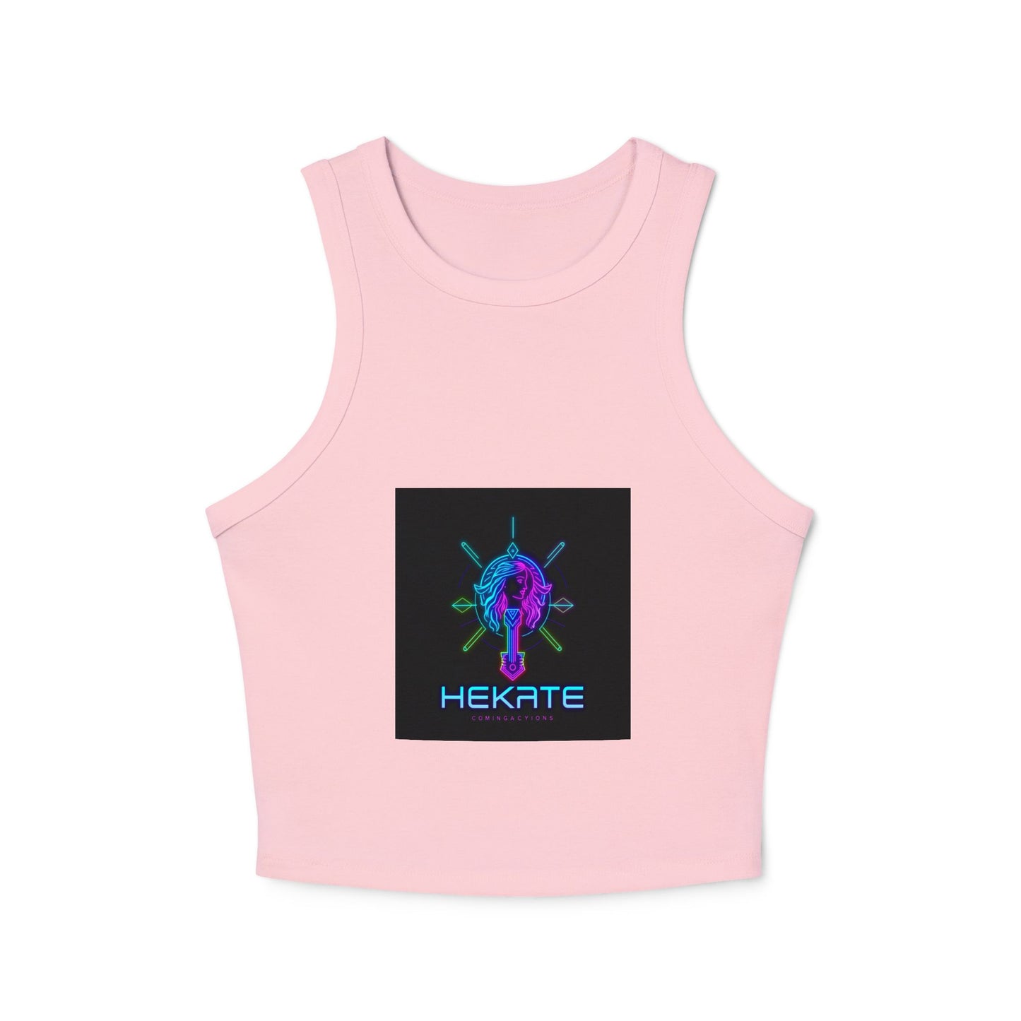 Graphic Women's Micro Rib Racer Tank Top, Comfortable Summer Top, Festival Outfit, Casual Wear, Gym Top