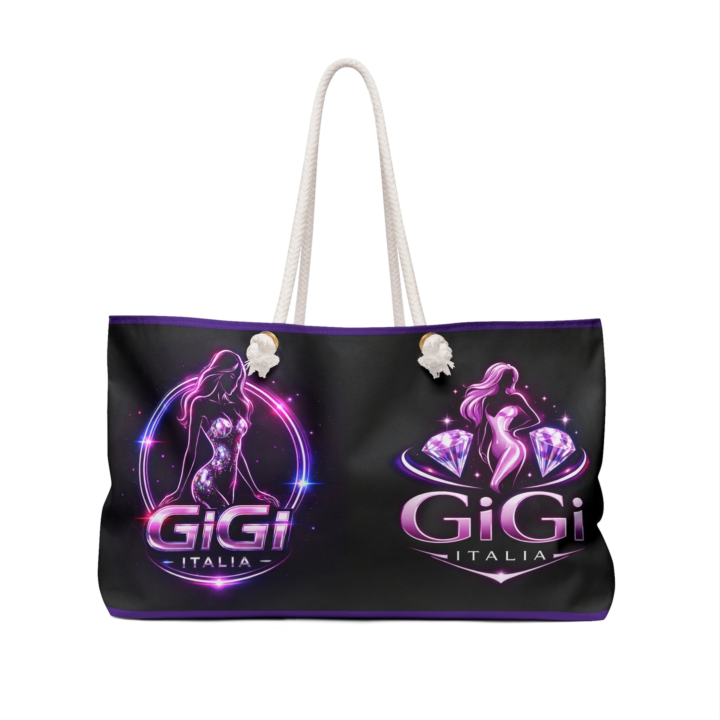 GiGi Italia Purple Diamond Weekender Bag — Glamorous Travel Tote