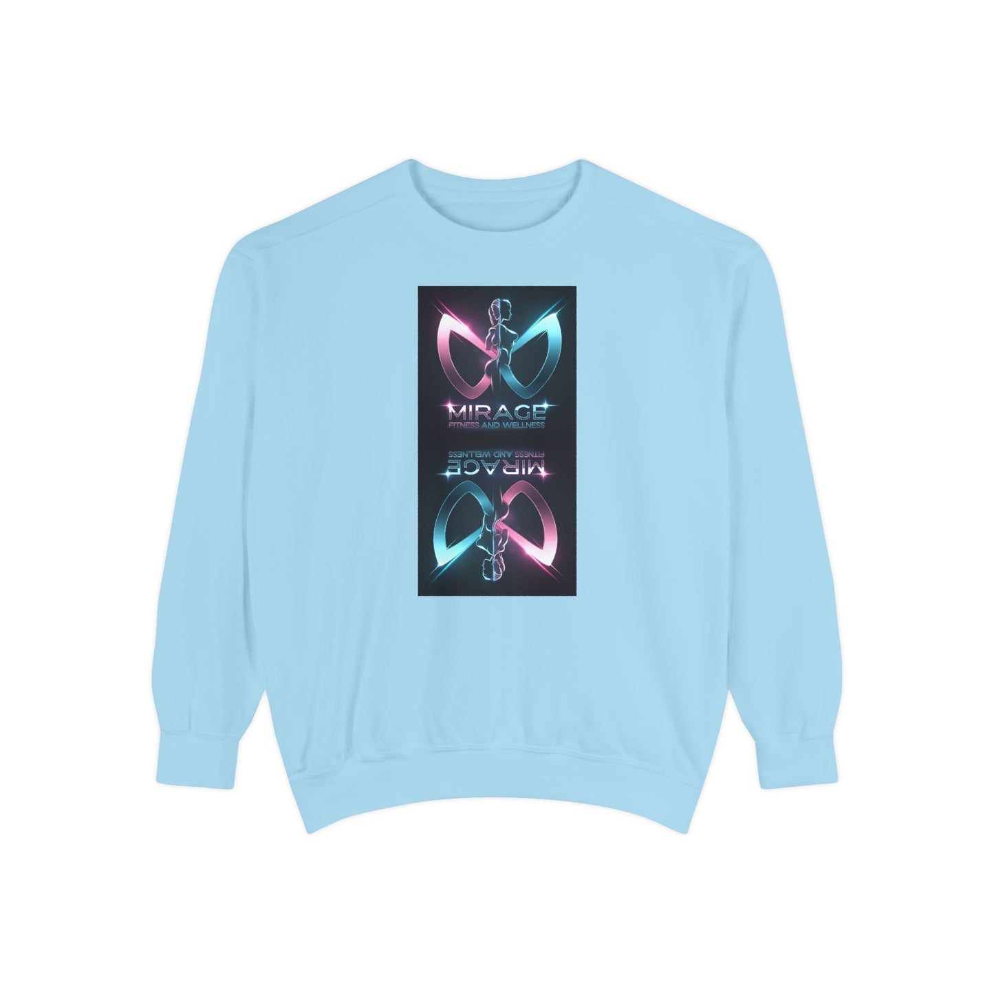 Retro Neon Mirage Sweatshirt — 'Mirage' Vaporwave Graphic Crewneck