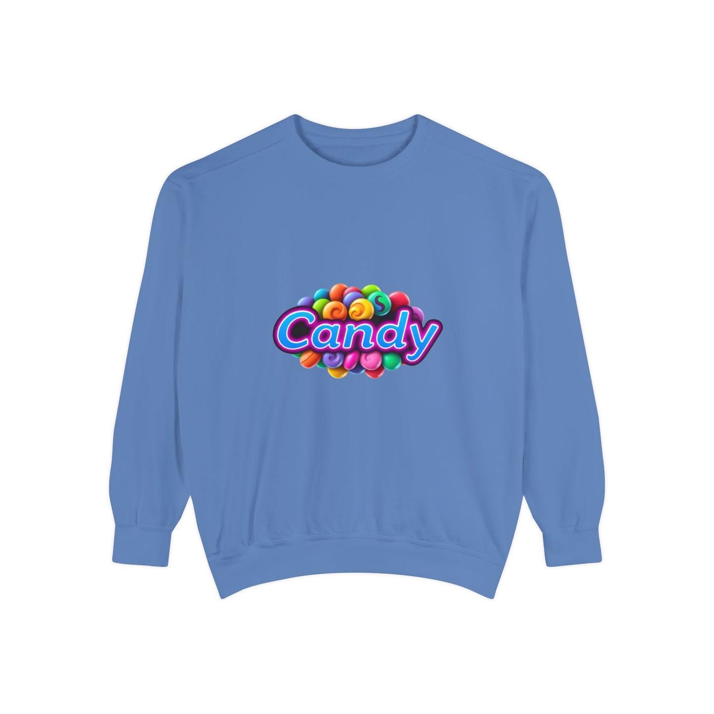 Candy-Themed Unisex Garment-Dyed Sweatshirt - Nostalgic Apparel for Sweet Lovers, Cozy Casual Wear, Gift for Candy Lovers, Colorful [...]