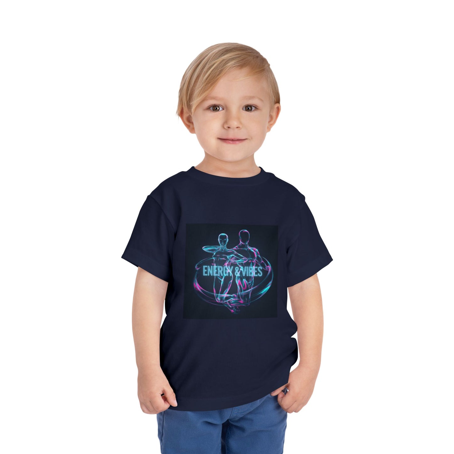 Toddler Tee — Energy & Vibes Neon Dance Graphic