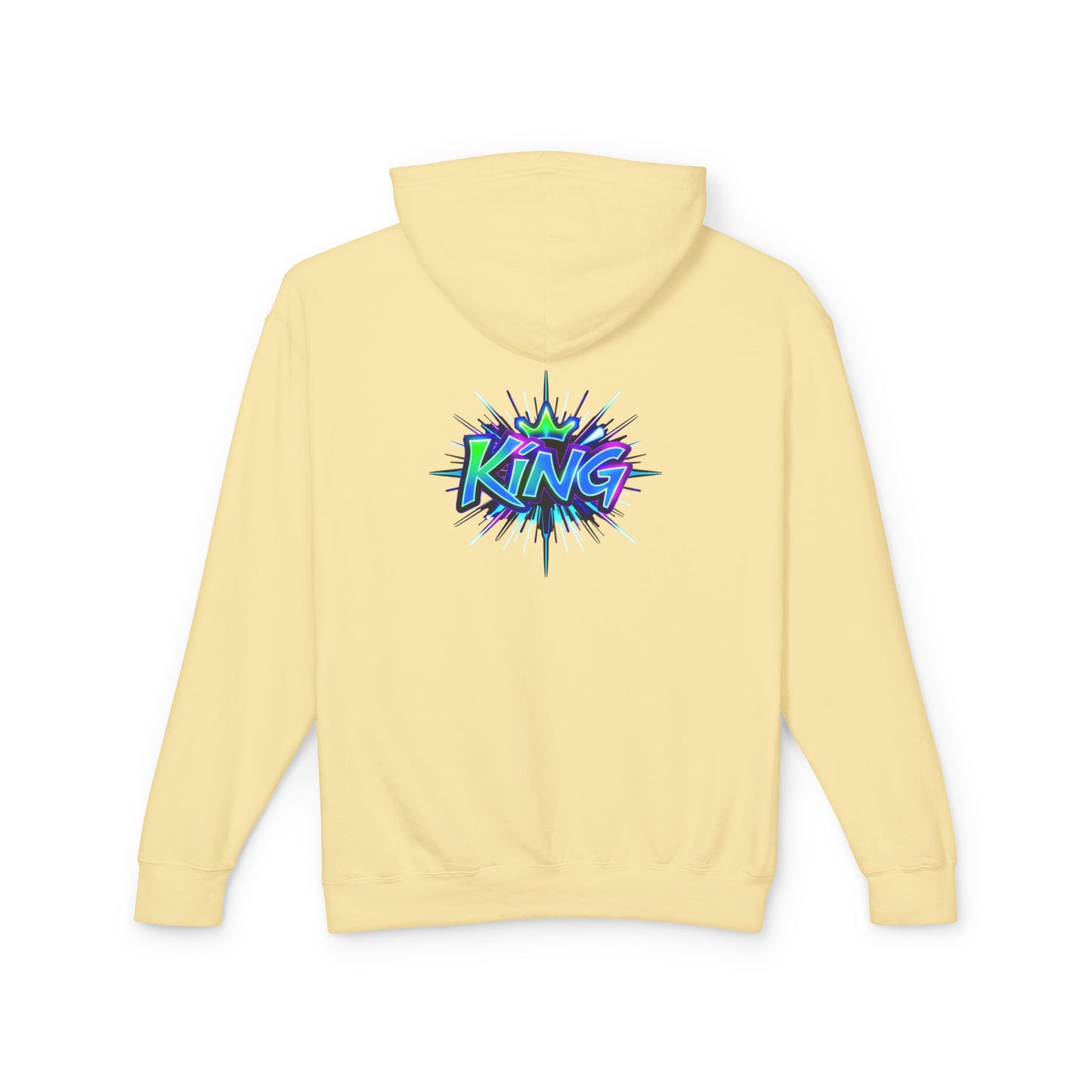 Colorful King Hoodie for Trendy Casual Wear, Unisex Lightweight Sweatshirt for Men & Women, Perfect Gift for Birthdays, Hip Hop Vibes, [...]