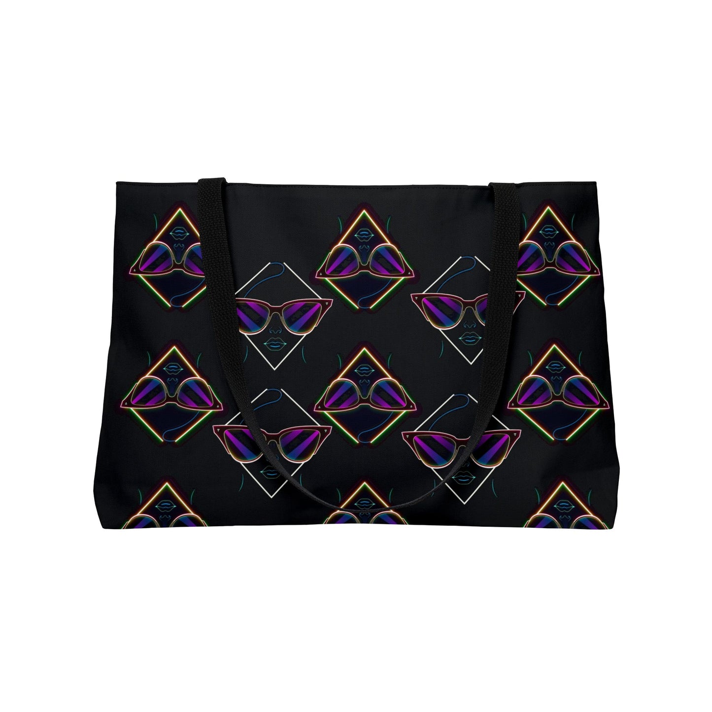 Stylish Weekender Tote Bag, Perfect for Travel, Beach, Gym, Festivals, and Casual Outings with Trendy Sunglasses Design