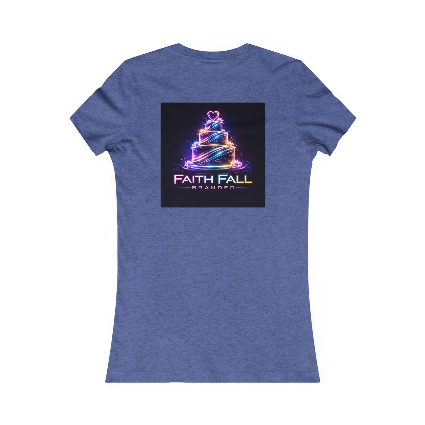 Faith Fall Women's Tee — Neon Holiday Tree Logo