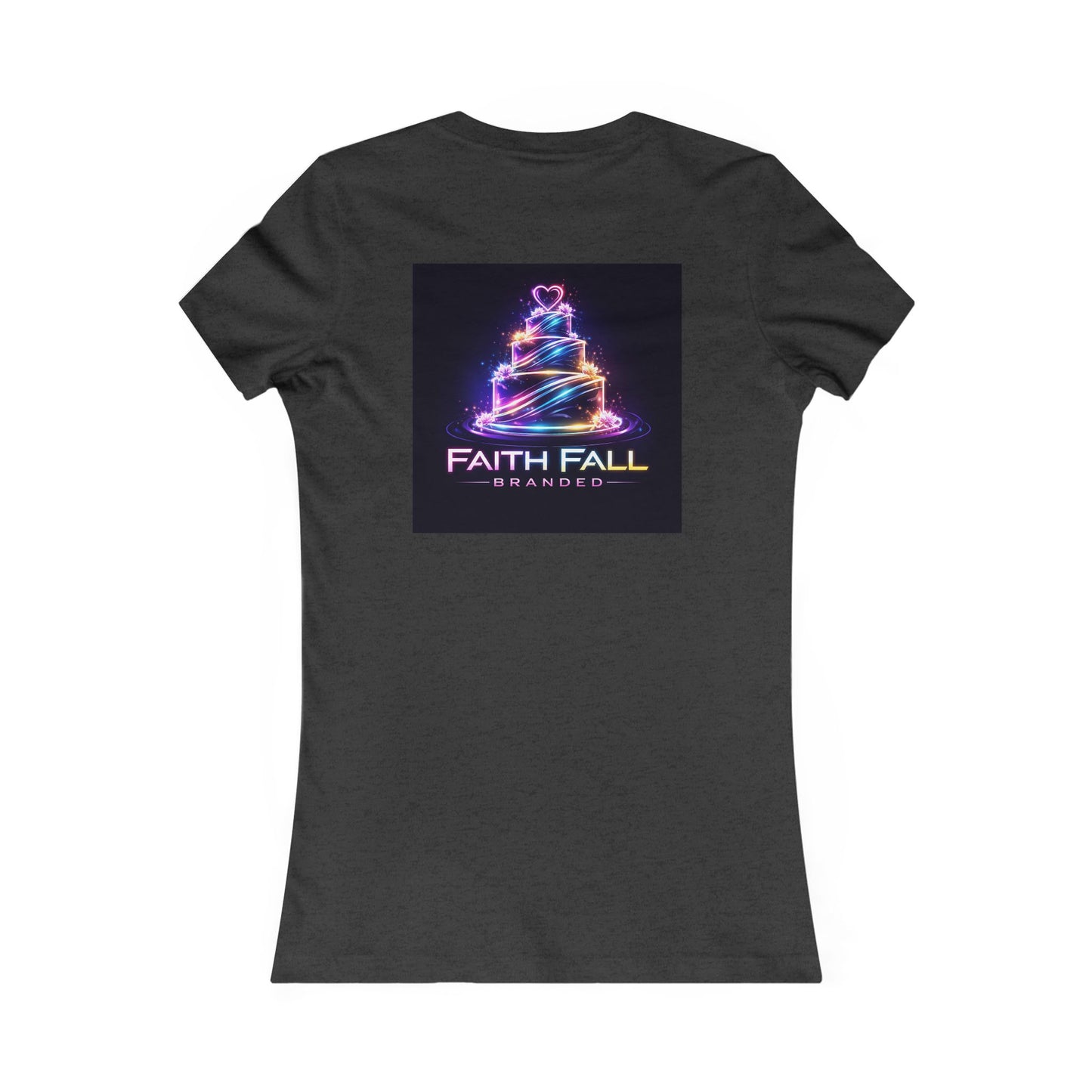 Faith Fall Women's Tee — Neon Holiday Tree Logo