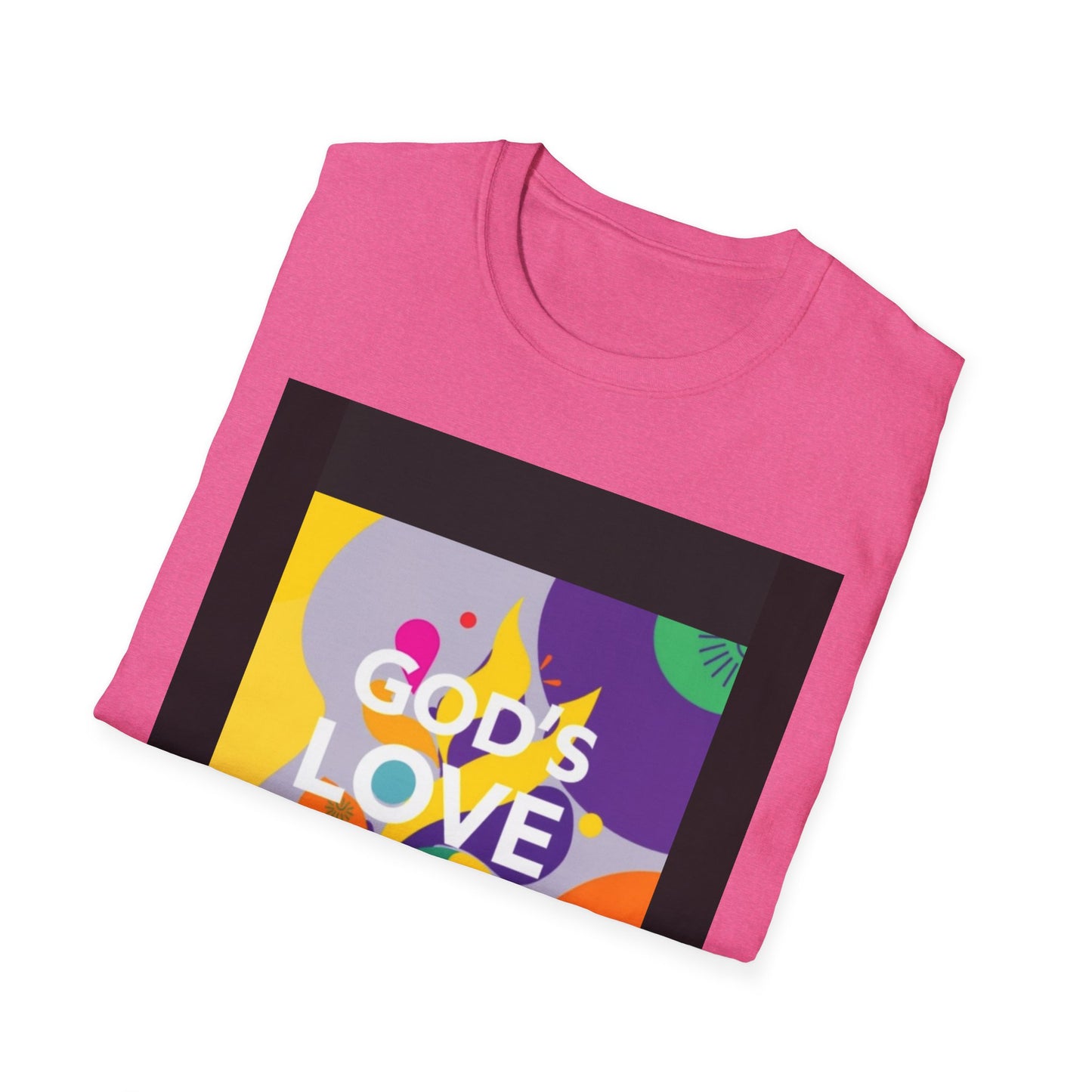 Unisex Softstyle T-Shirt with God's Love Design, Faith Shirt, Inspirational Tee, Christian Apparel, Gift for Believers, Everyday Wear