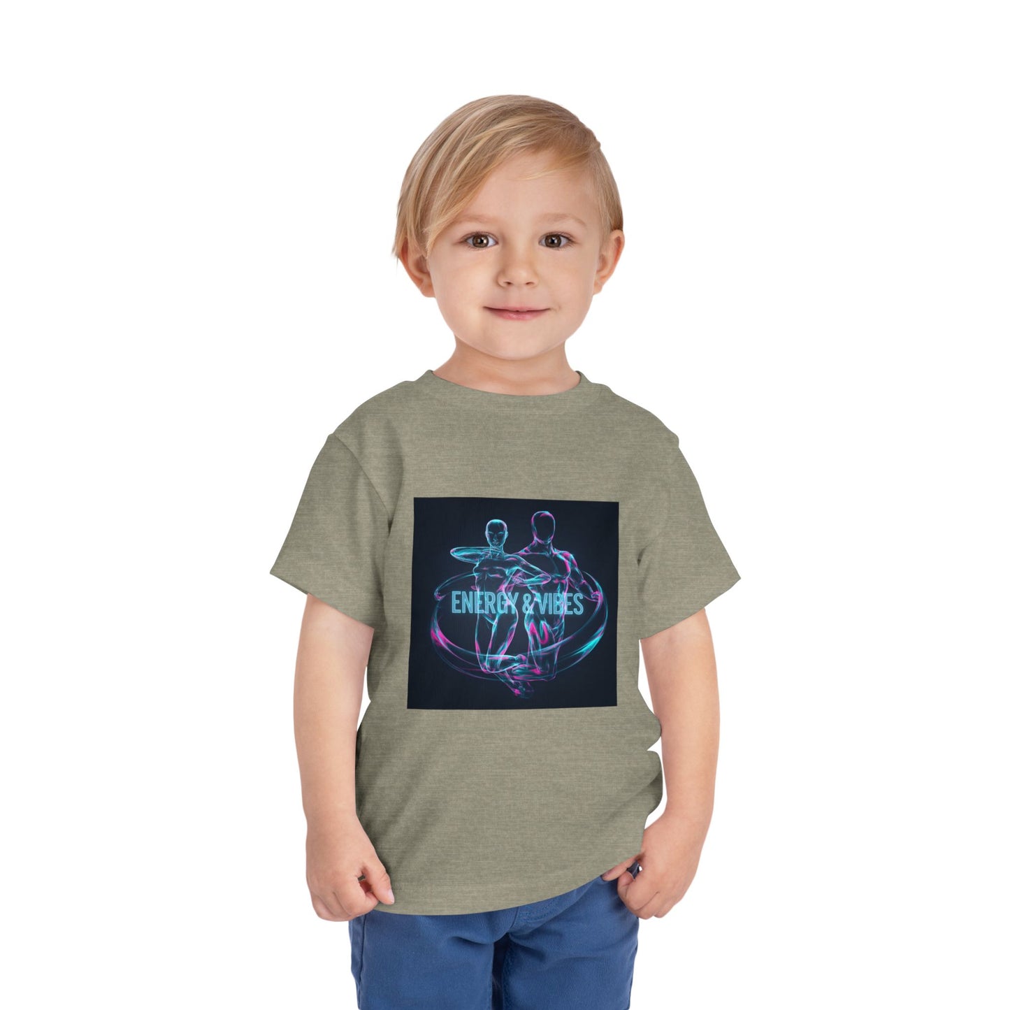 Toddler Tee — Energy & Vibes Neon Dance Graphic