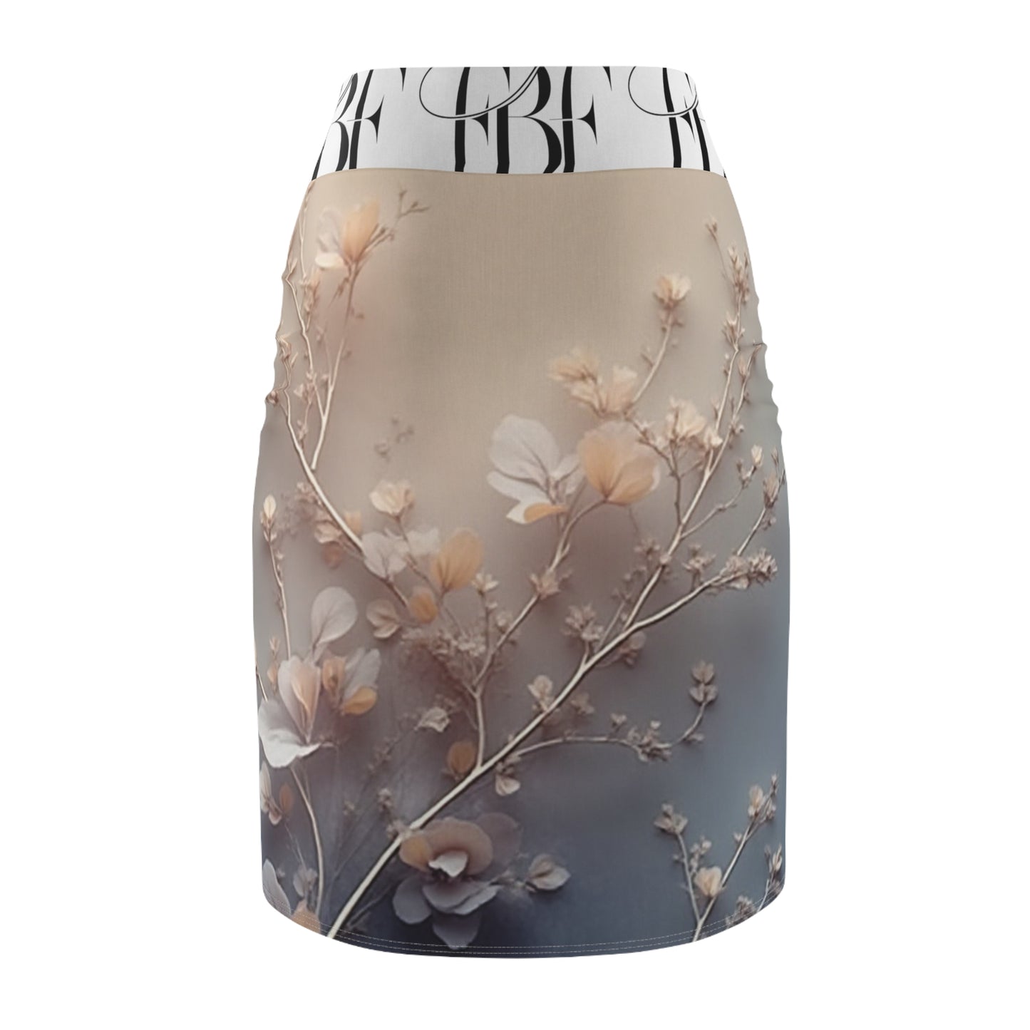 Floral Women's Pencil Skirt, Elegant Skirt for Parties, Office Wear, Spring Fashion, Unique Gift for Her