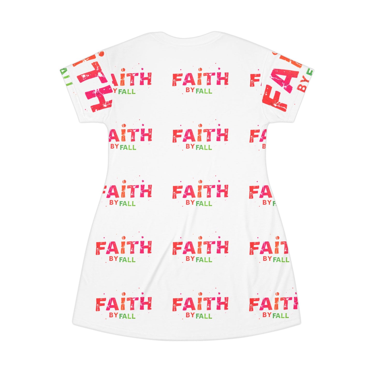 Colorful Faith T-Shirt Dress, Inspirational Outfit, Casual Church Dress, Summer Fashion, Gift for Her