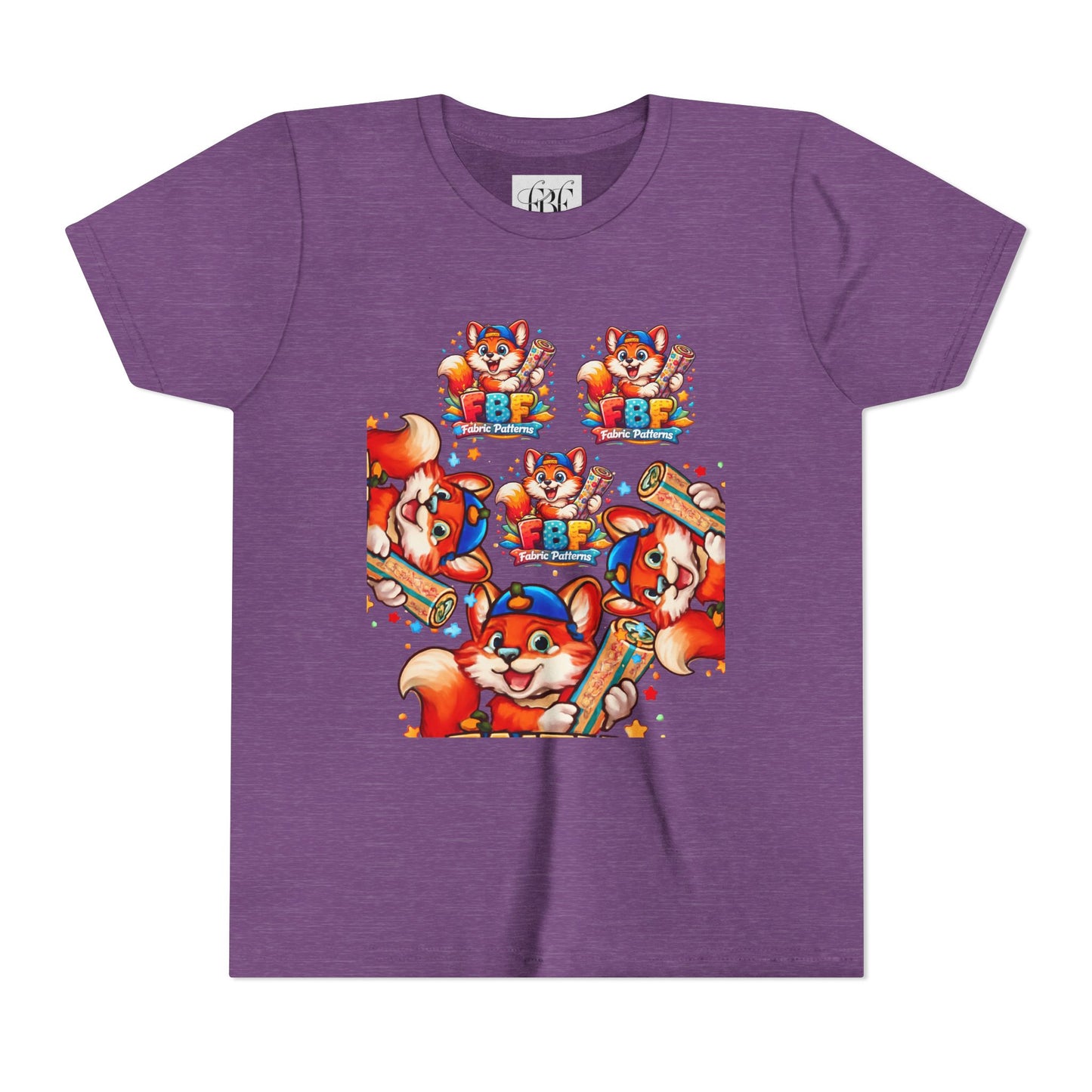 Youth Tee — Colorful Cartoon Fox 'FBF' Logo Kids Shirt