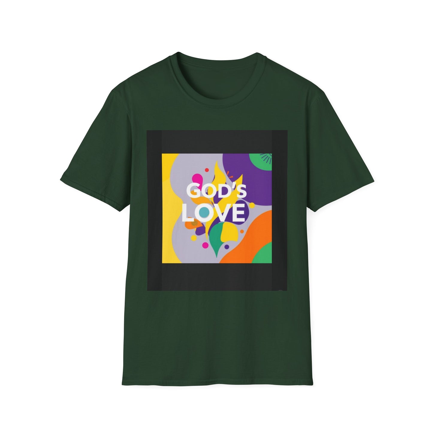 Unisex Softstyle T-Shirt with God's Love Design, Faith Shirt, Inspirational Tee, Christian Apparel, Gift for Believers, Everyday Wear