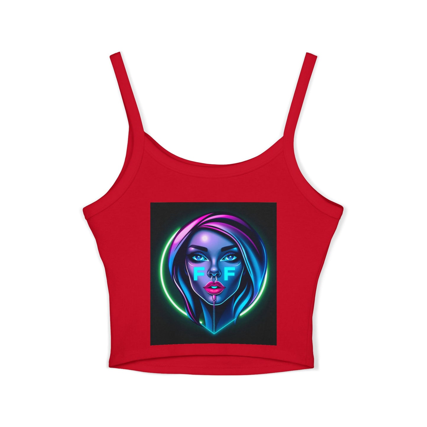 Women's Neon Graphic Tank Top - Perfect for Witches & Festival Lovers, Summer Fashion, Witchy Vibes, Occasions & Celebrations