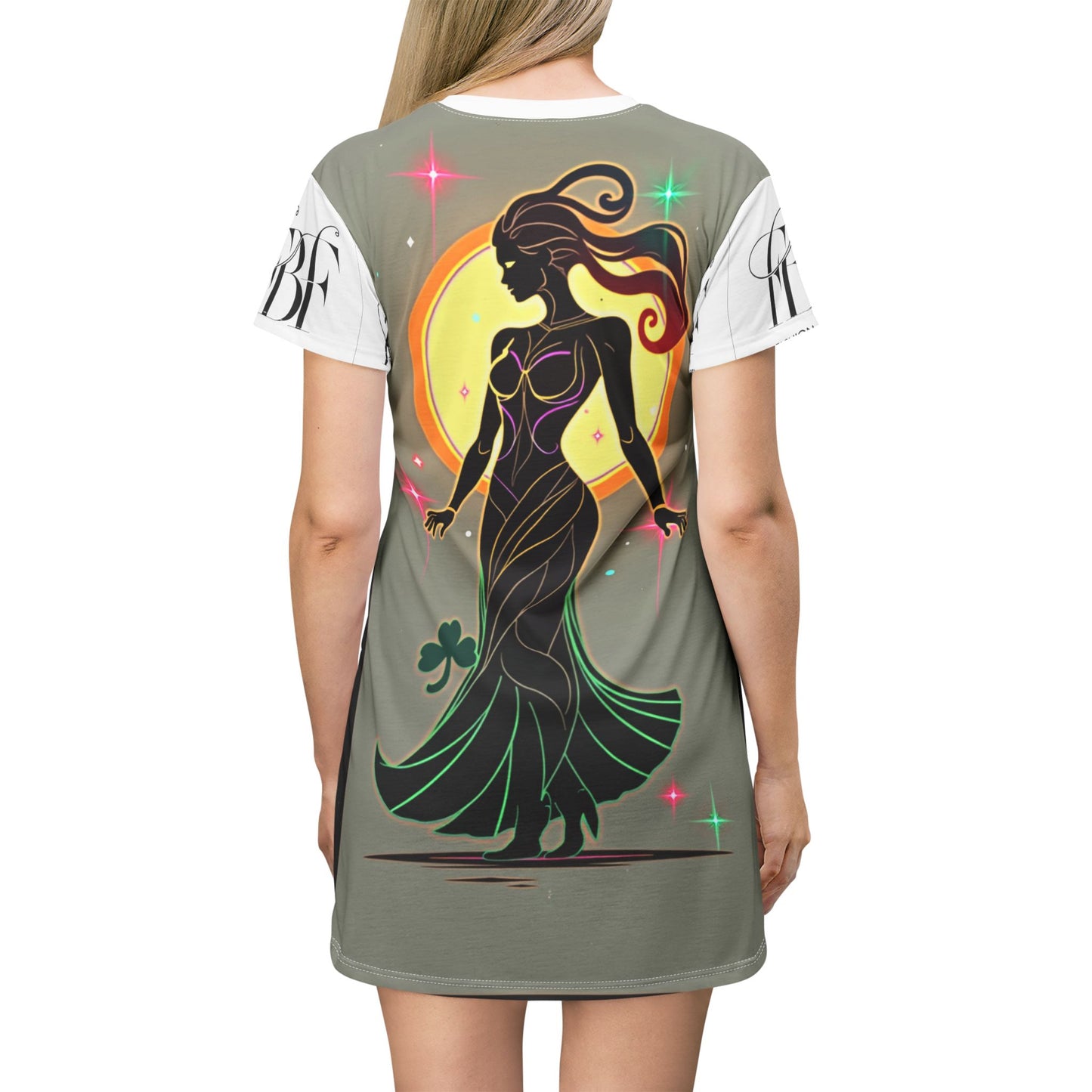 Lucky Lady T-Shirt Dress - Stylish & Fun Design for Celebrations