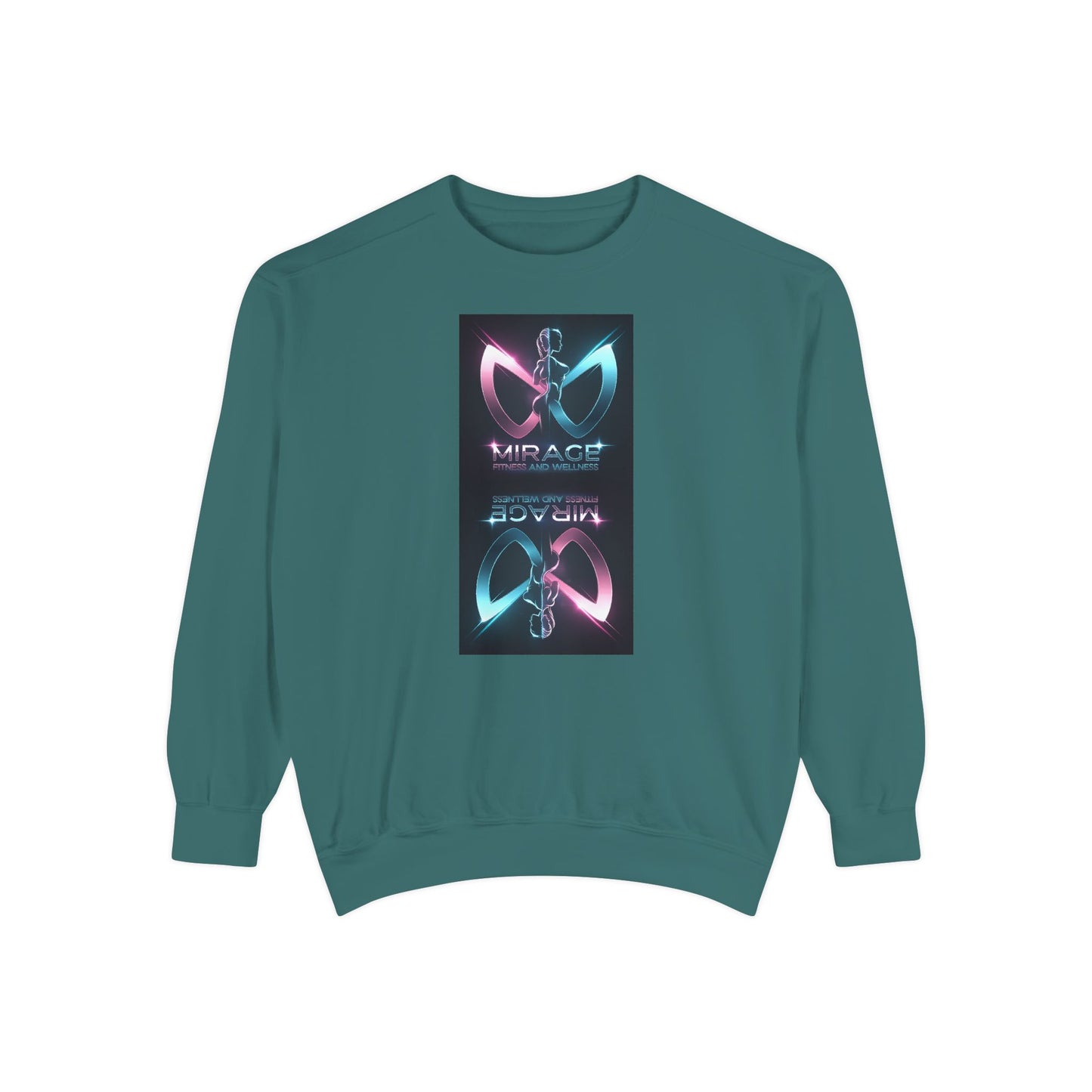 Retro Neon Mirage Sweatshirt — 'Mirage' Vaporwave Graphic Crewneck
