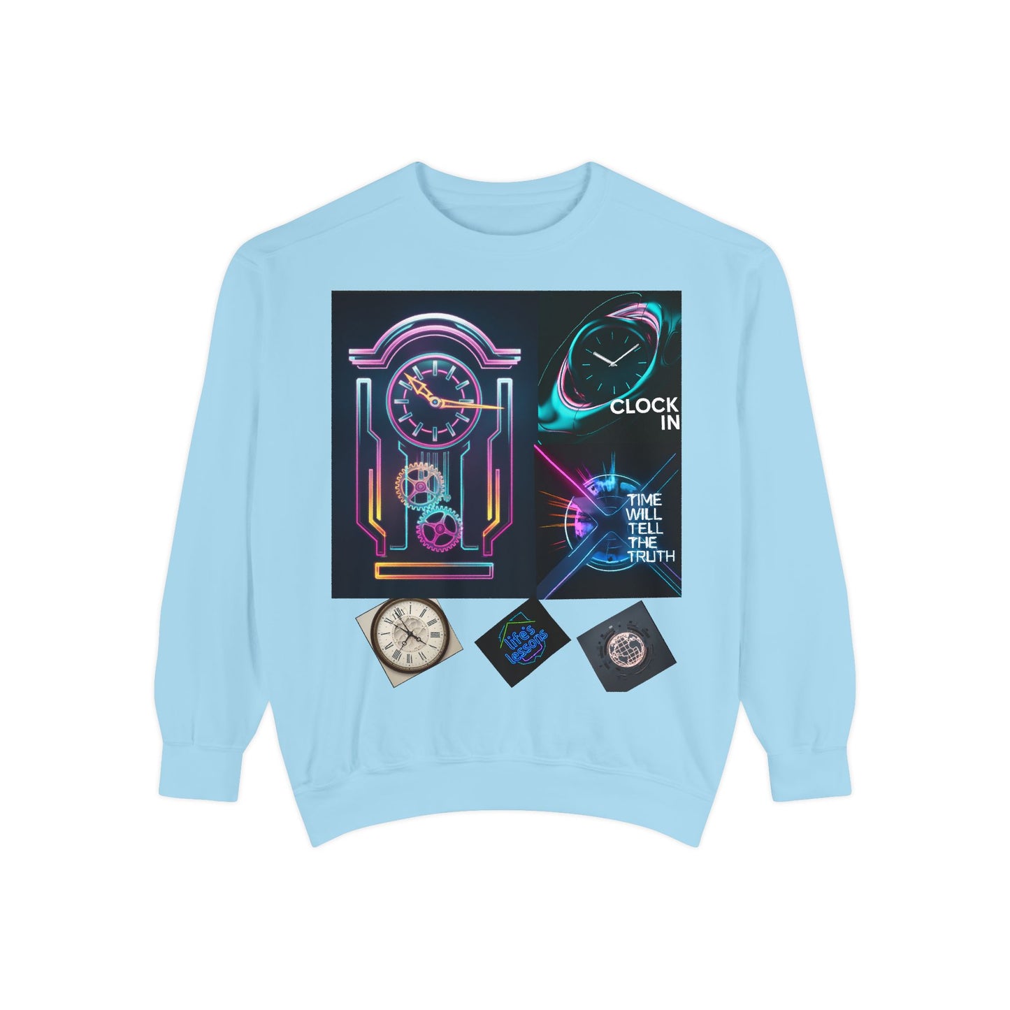Retro Neon Clock Sweatshirt
